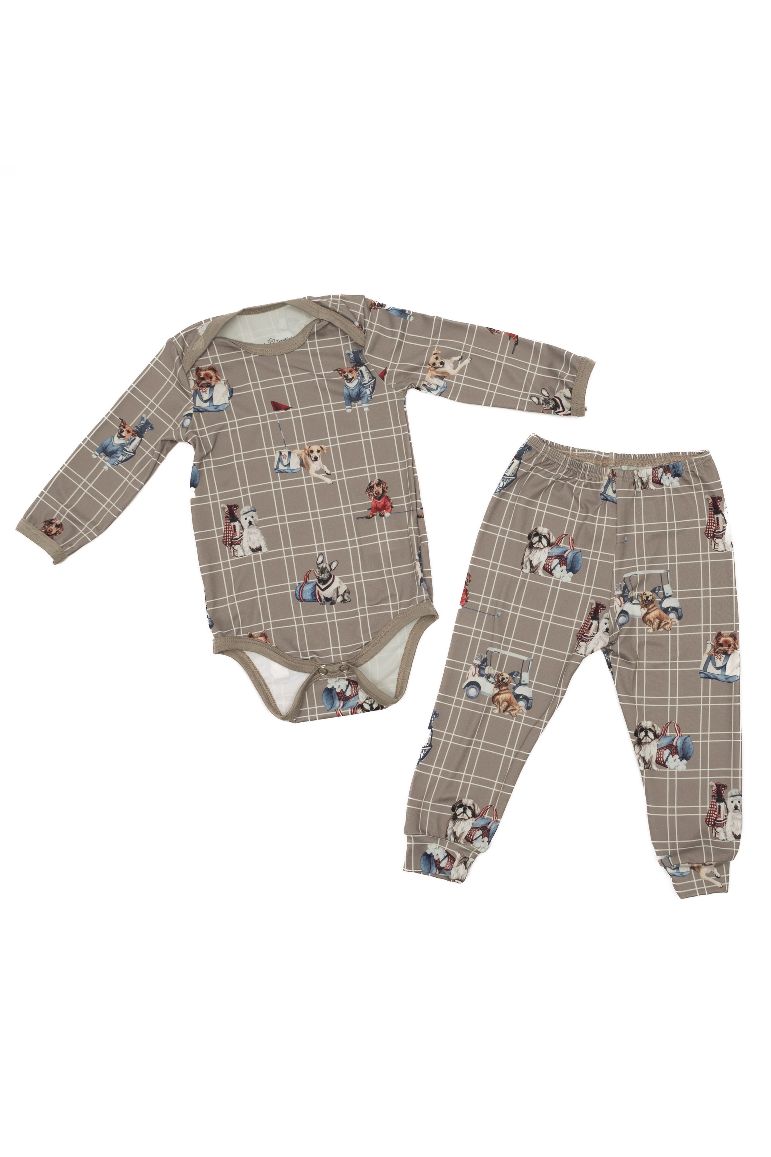 Conjunto Golf Dogs Baby Bege - Imagem 1
