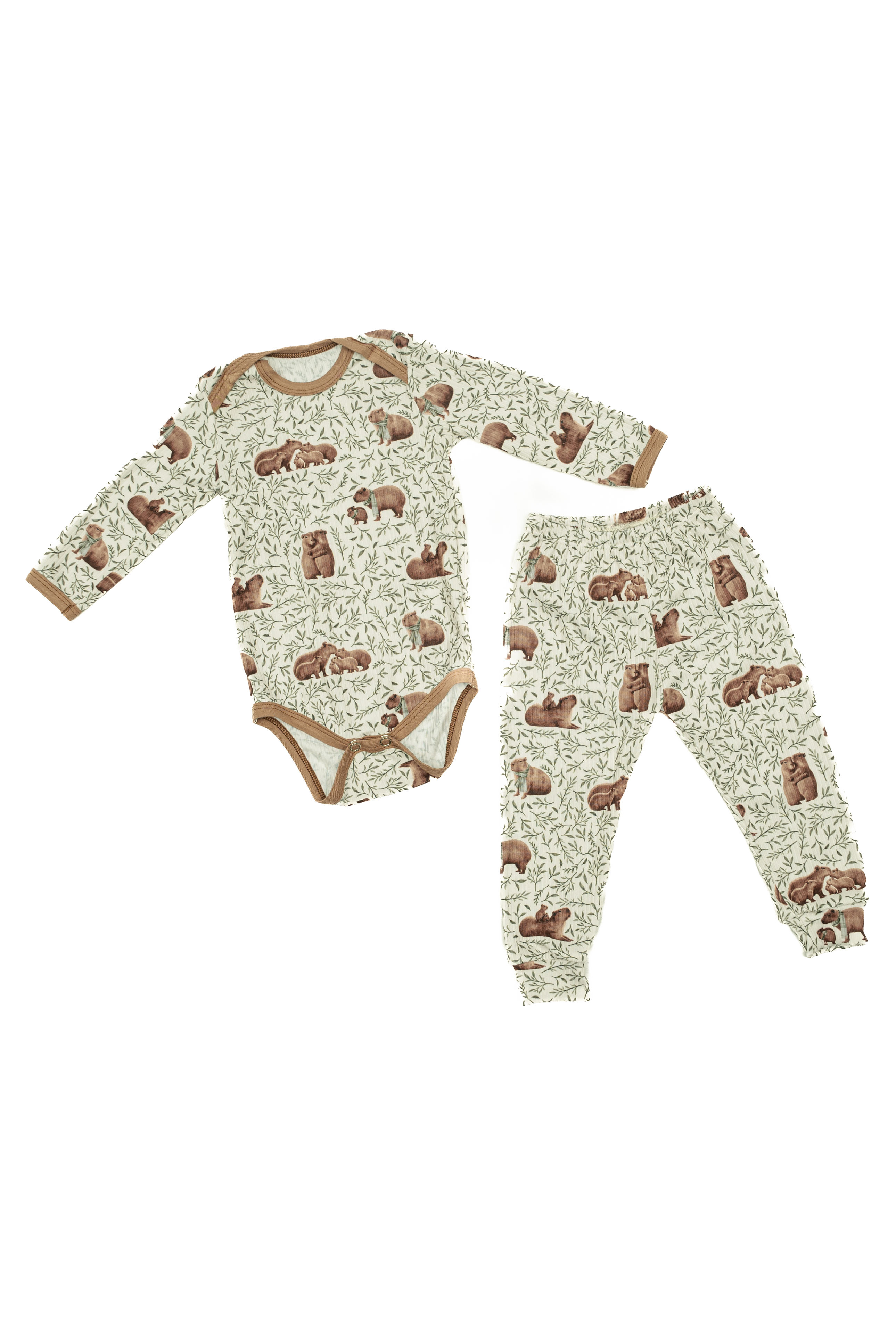 Conjunto Baby Capivara Branco - Imagem 1