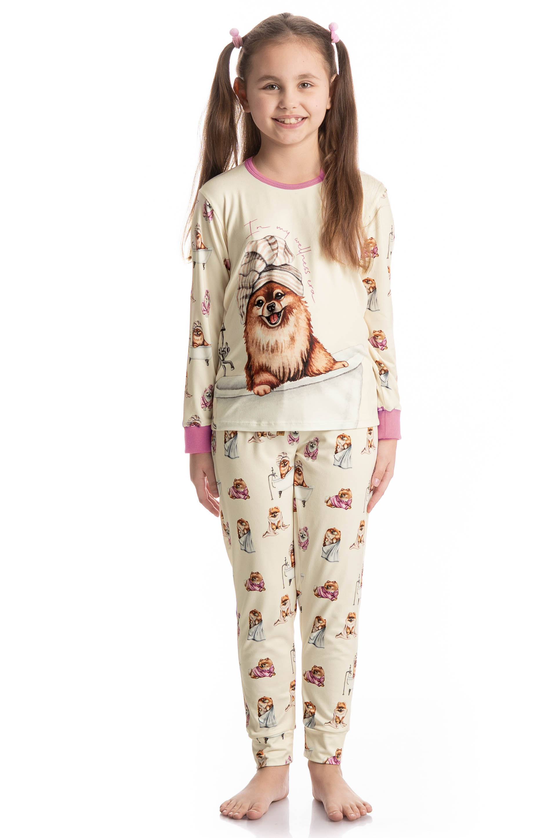Pijama Longo Infantil Lyla Spa Branco - Imagem 1