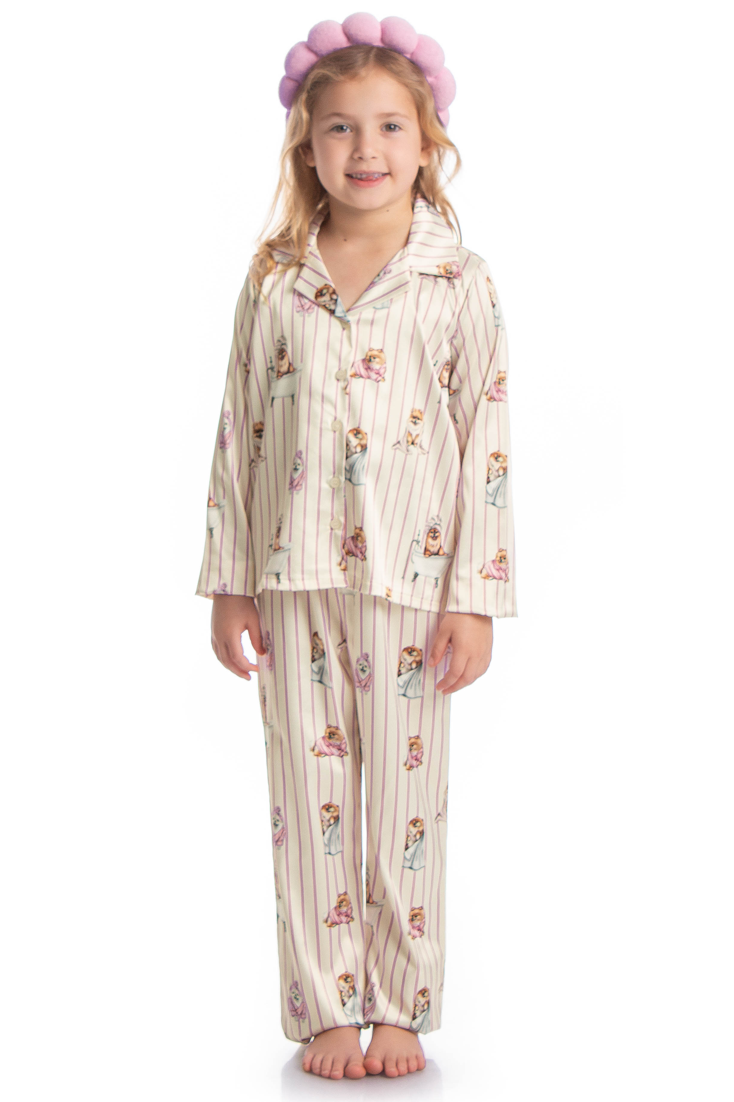 Pijama Longo Infantil Americano Lyla Spa Branco - Imagem 1