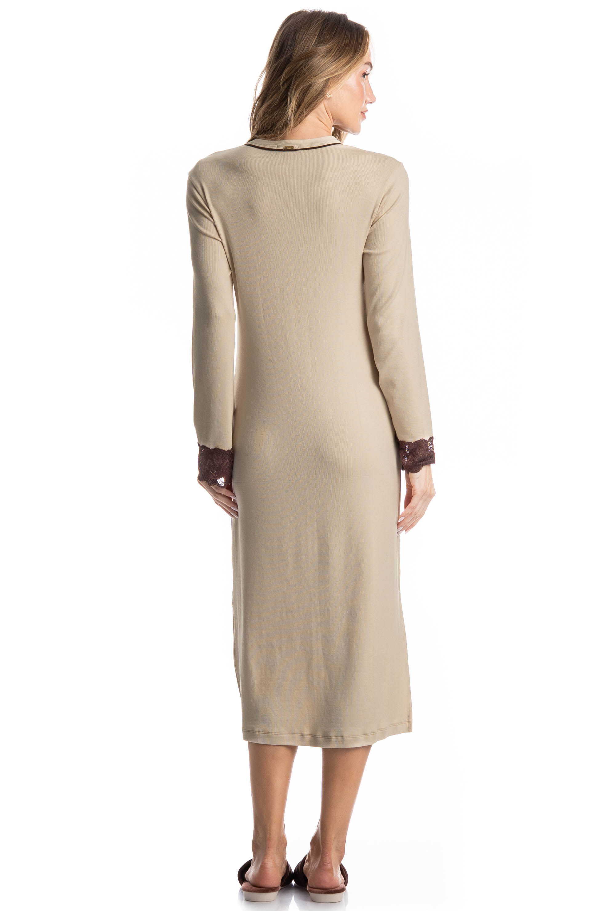 Camisão Feminino Midi Sofia Branco - Imagem 2