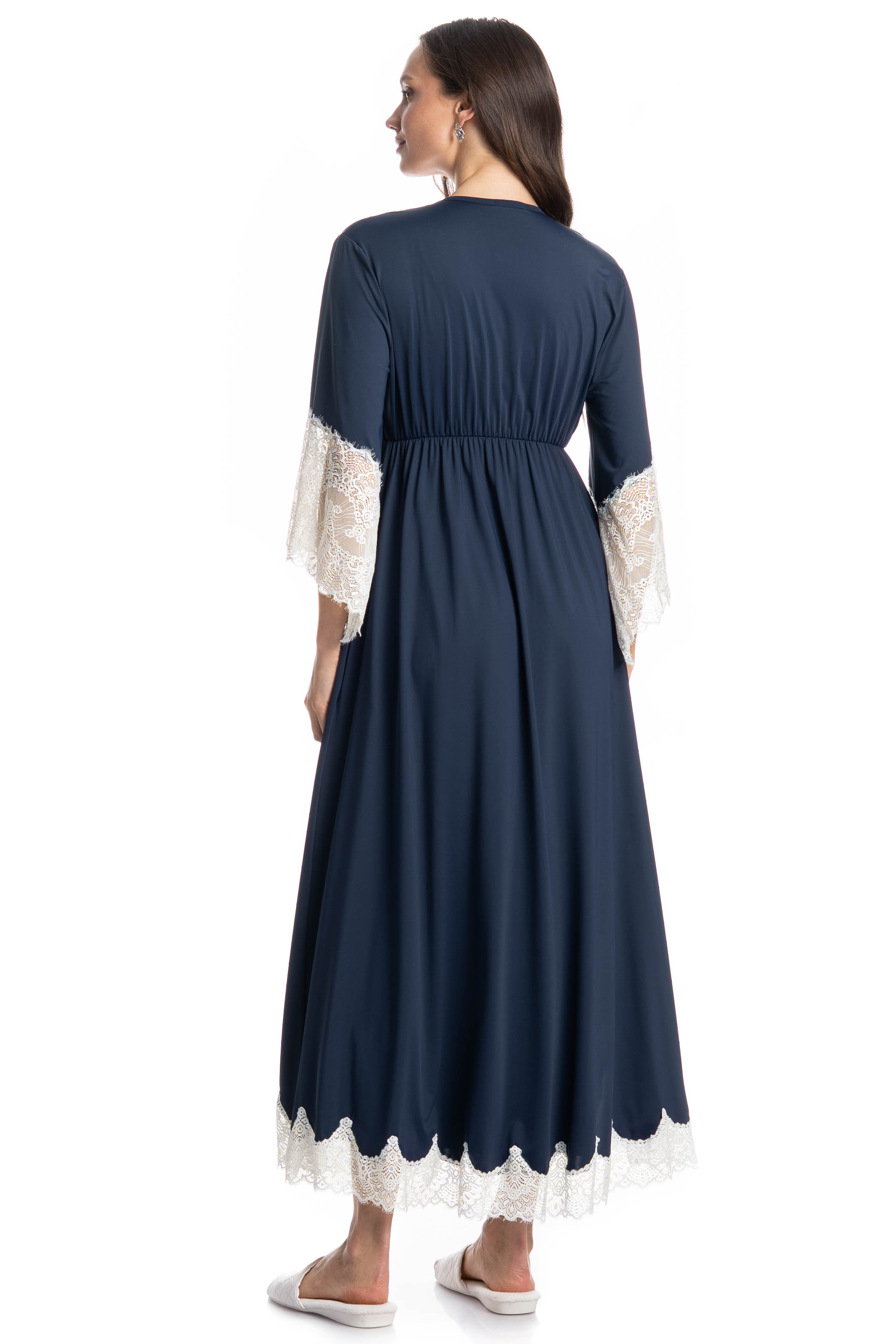 Robe Feminino Longo Gabriela Azul-marinho - Imagem 2