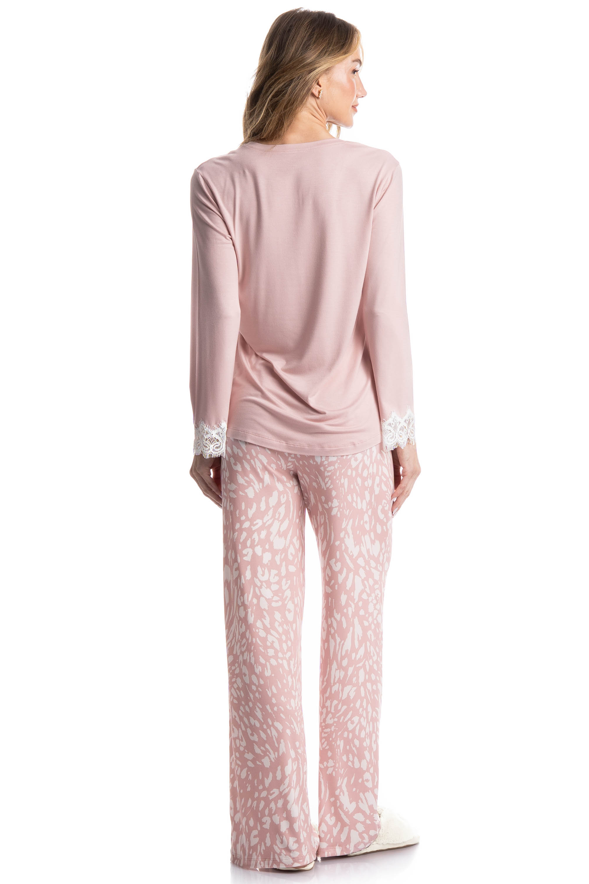 Pijama Wide Leg Luísa Rosa-3 - Imagem 2