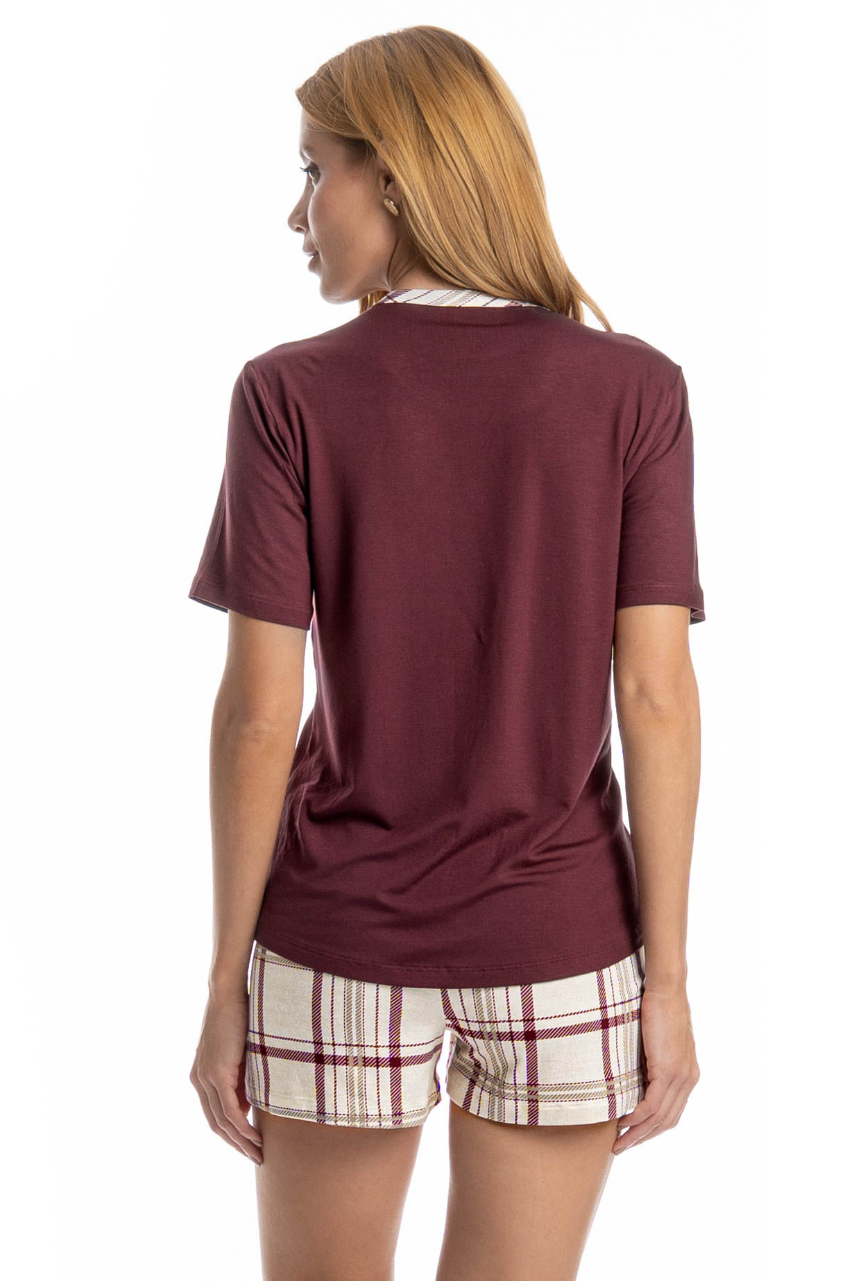 Pijama Feminino Curto Jaque Branco - Imagem 2