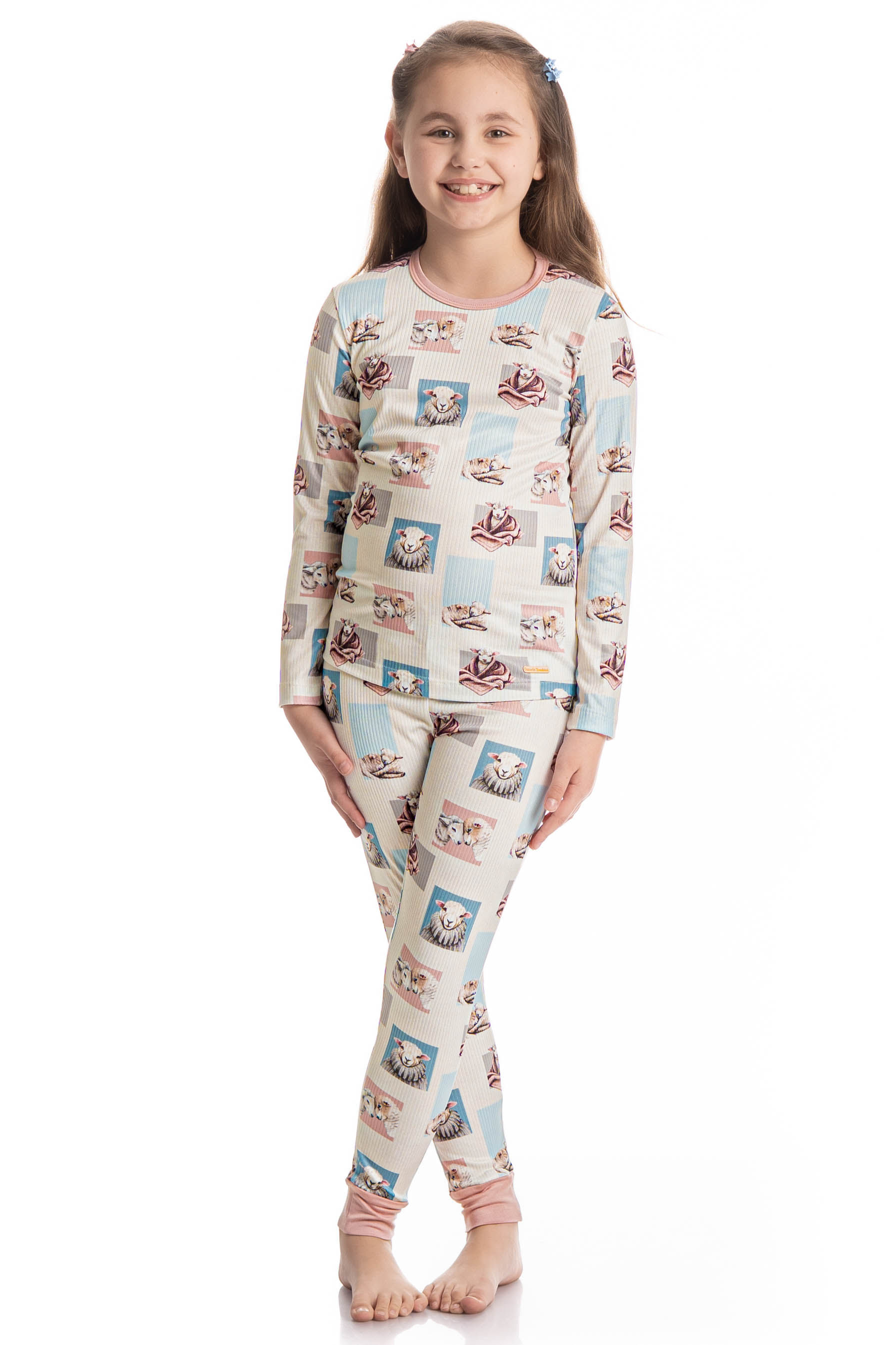 Pijama Infantil Slim Sheep Branco - Imagem 1