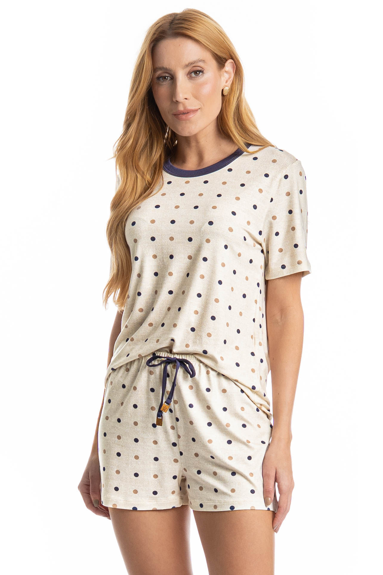 Pijama Feminino Curto Pati Branco - Imagem 1