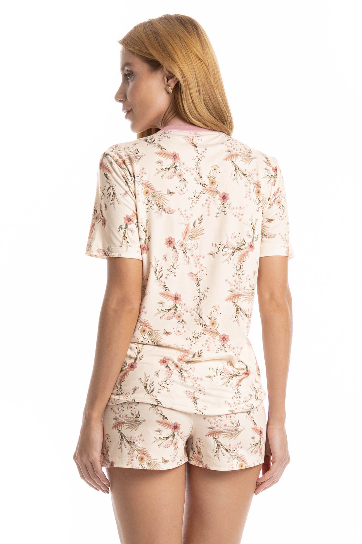 Pijama Feminino Curto Alice Branco - Imagem 2
