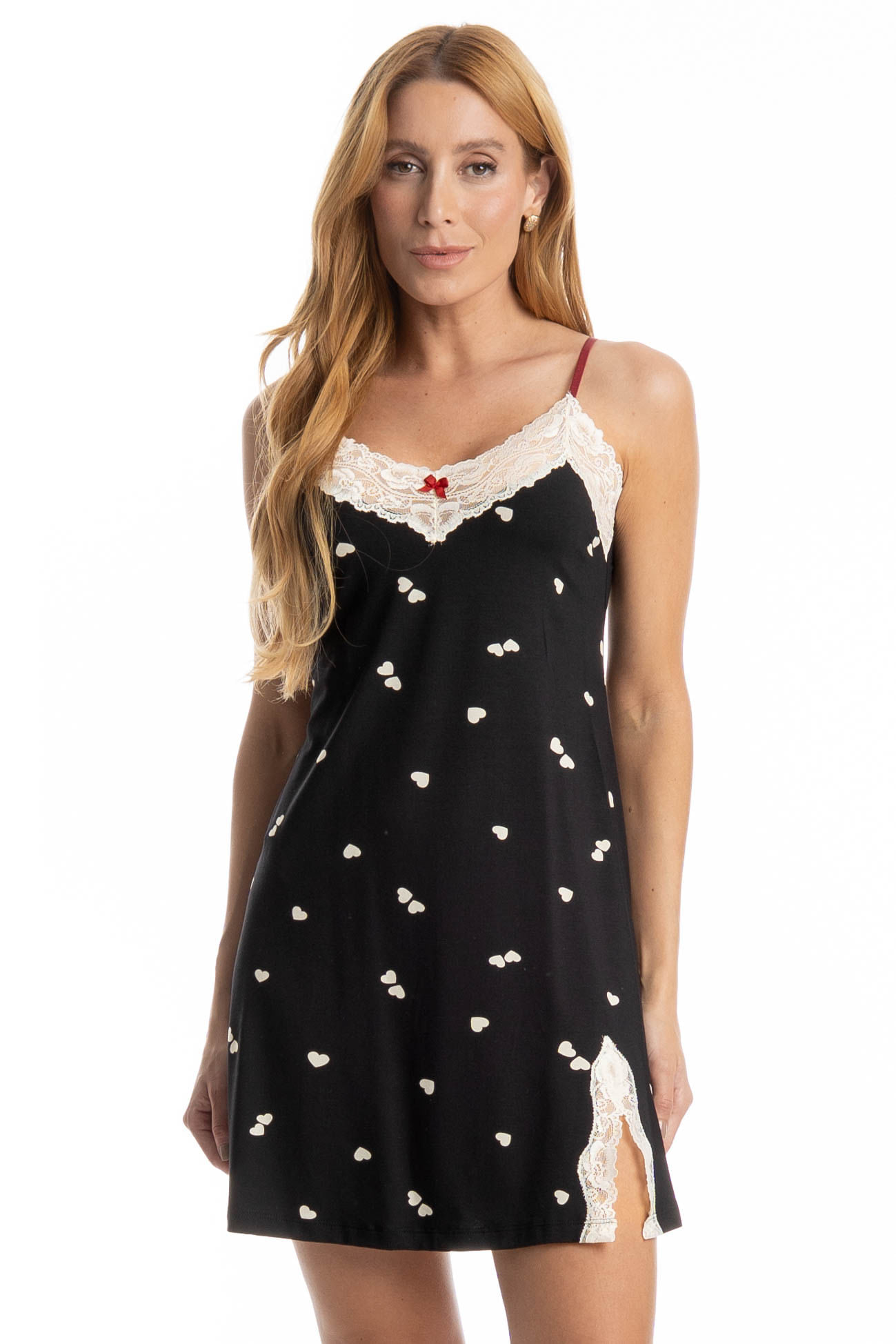 Camisola Feminina Lovely Preto - Imagem 1