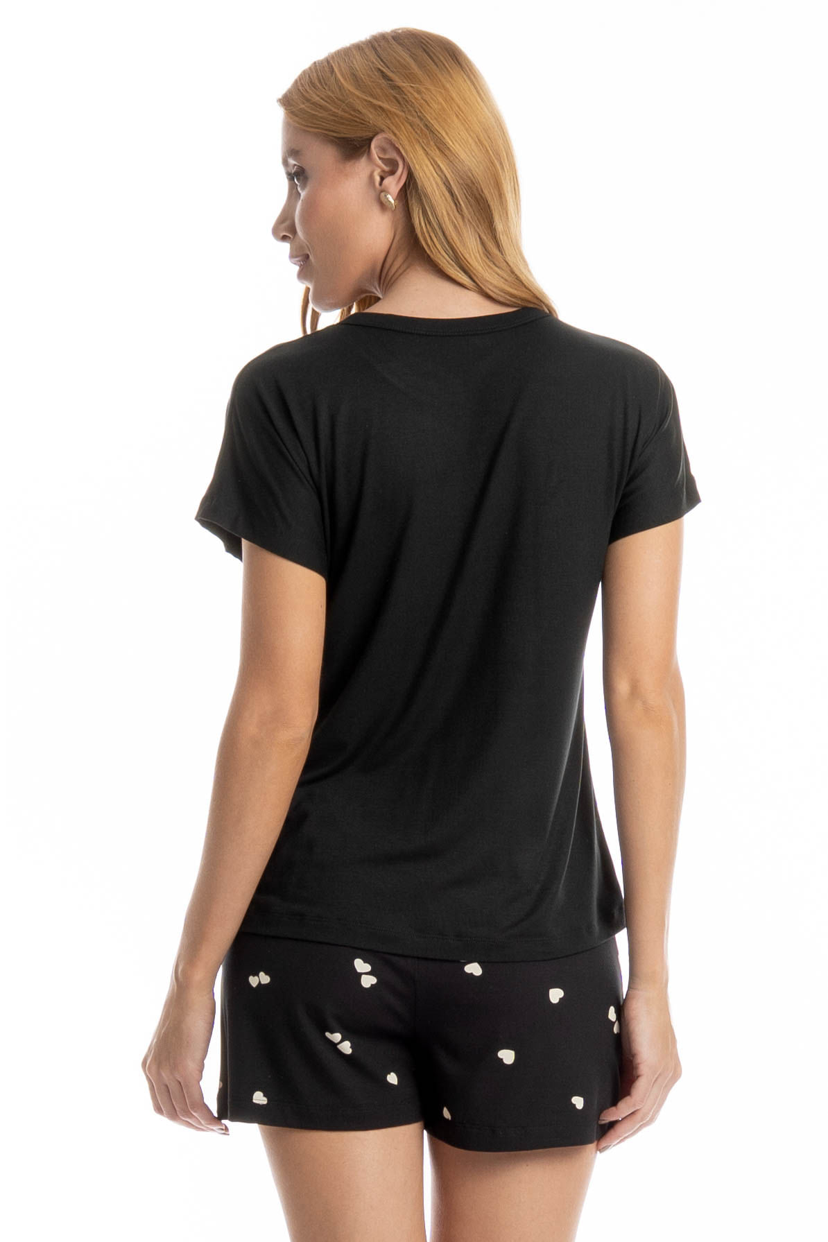 Pijama Feminino Curto Lovely Preto - Imagem 2