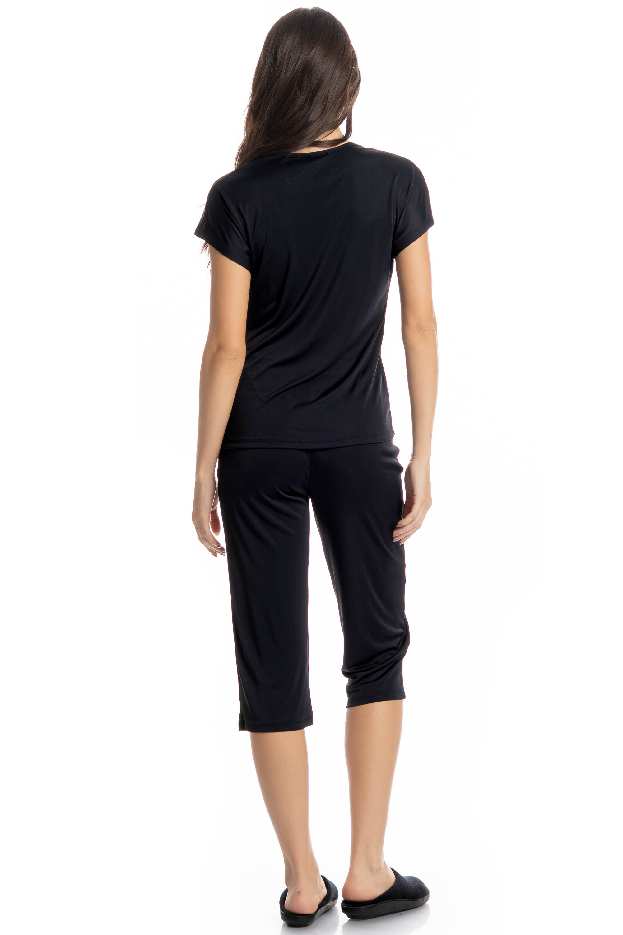 Pijama Feminino Pescador Biba Preto - Imagem 2