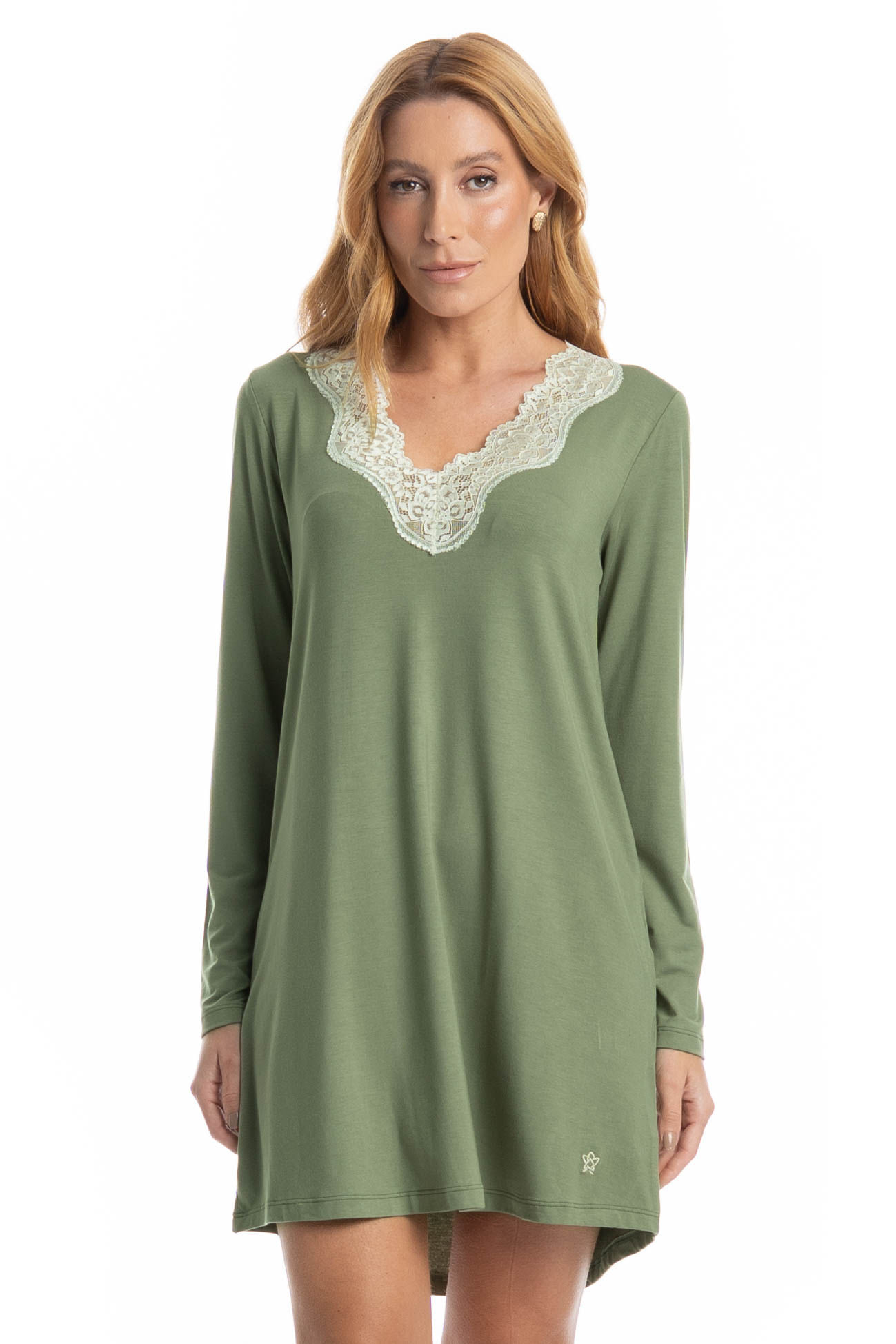 Camisão Manga Longa Marisa Verde - Imagem 1
