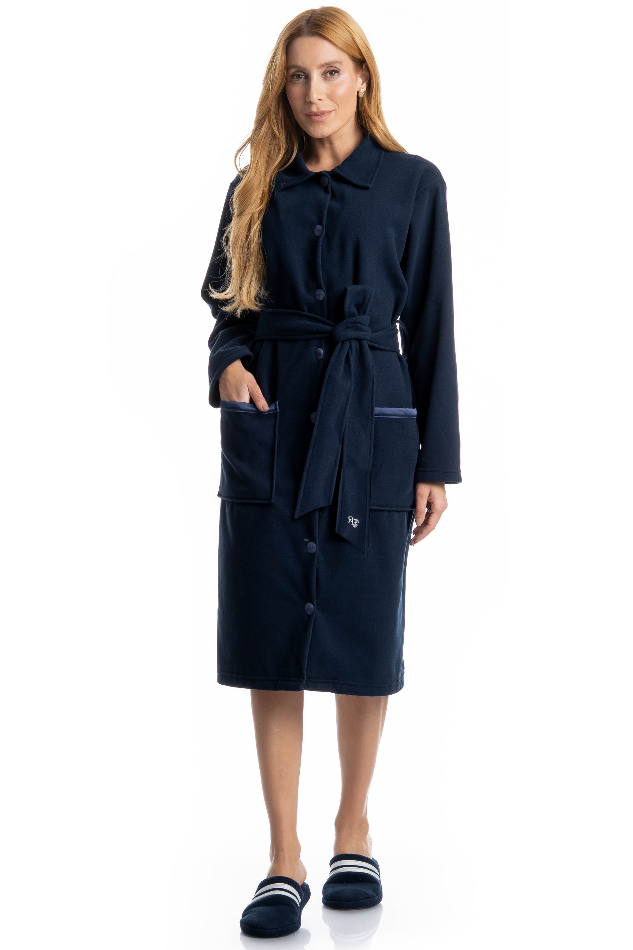 Robe Feminino Médio Letícia Azul-marinho - Imagem 1
