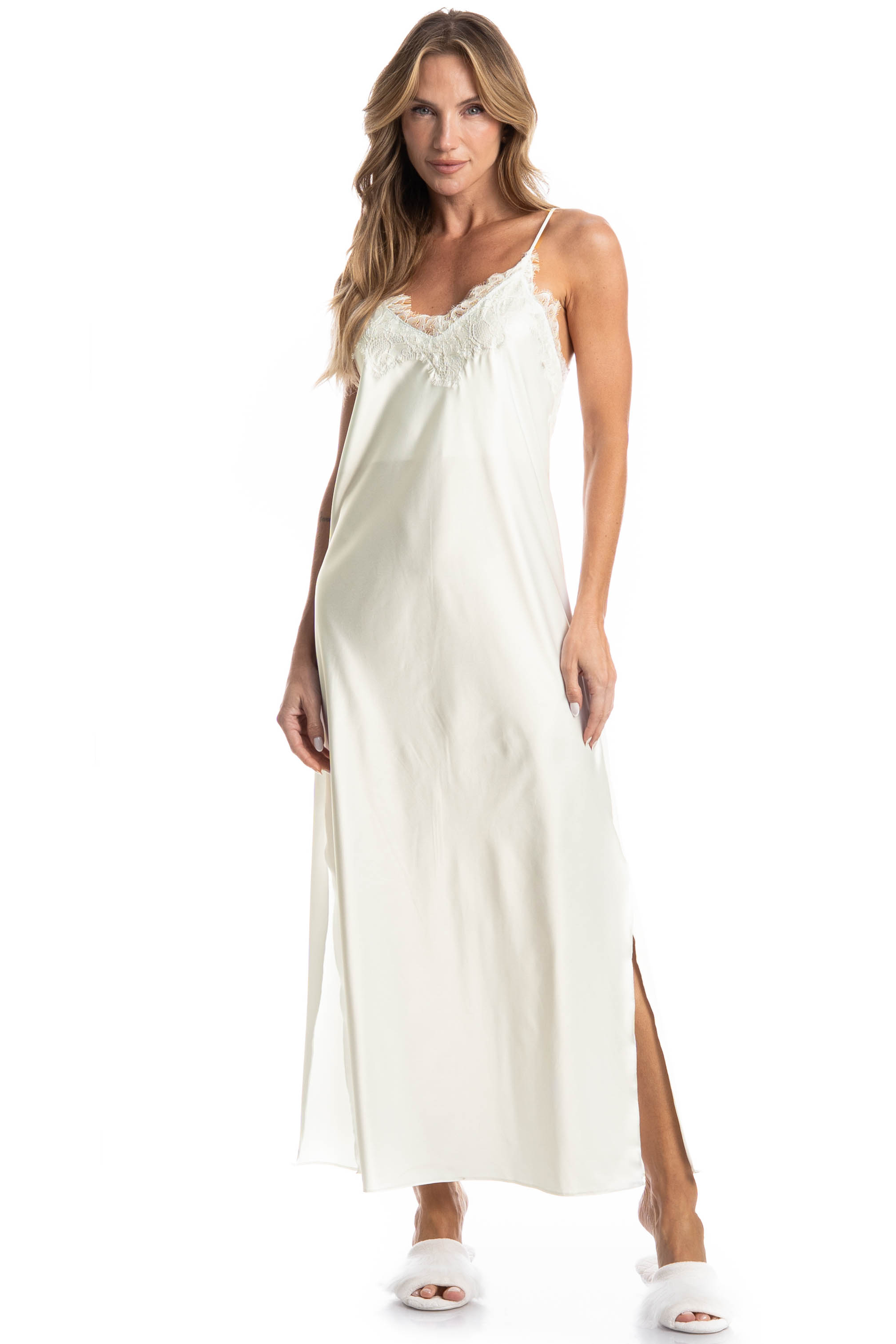 Camisola Longa Jasmim Branco - Imagem 1
