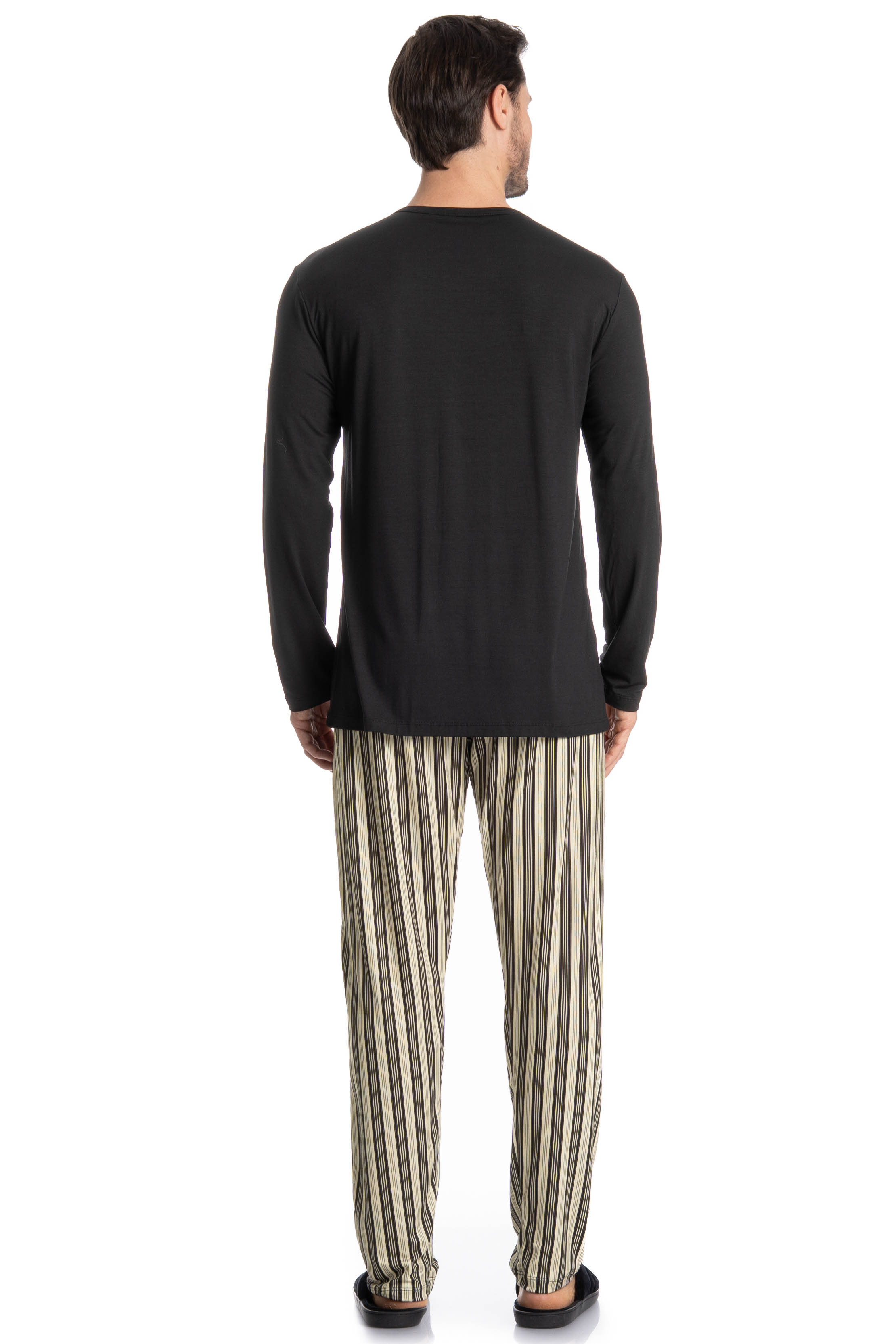 Pijama Masculino Longo Soulmate Preto - Imagem 2