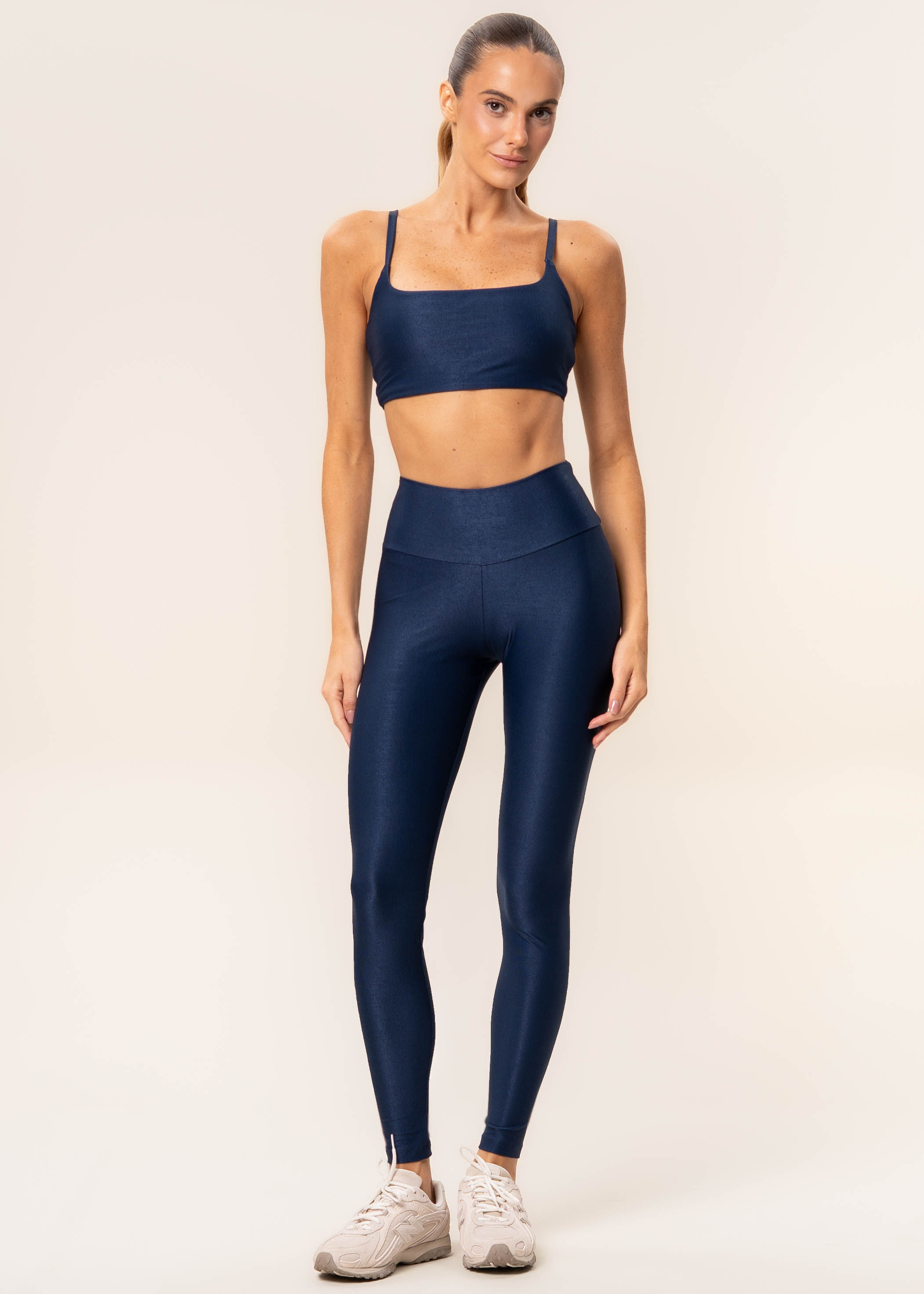 Calça Legging Essential Shape Glow Move Vivame Azul-marinho - Imagem 1