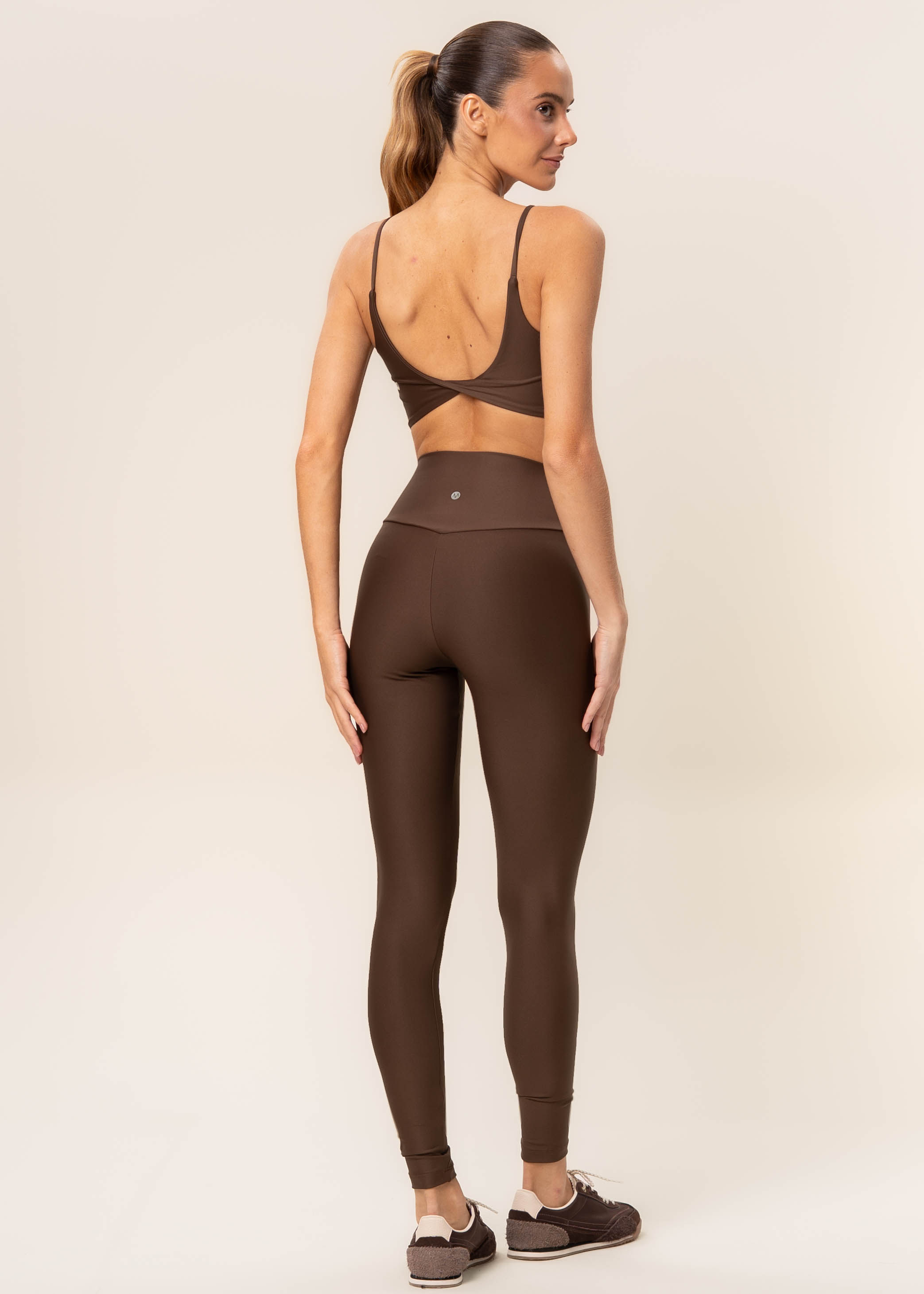 Calça Legging Wrap Shape Dark Brown Vivame Marrom - Imagem 2