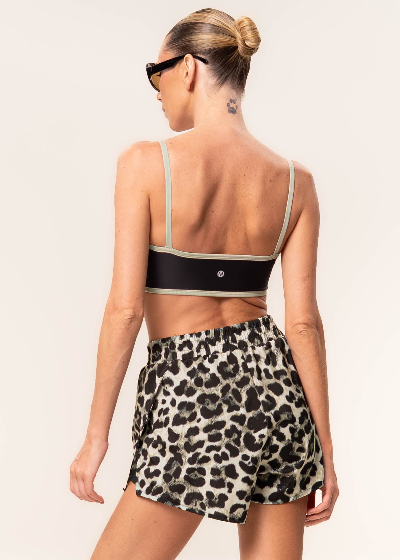 Shorts Duplo Estampado Wild Vivame Marrom - Imagem 2