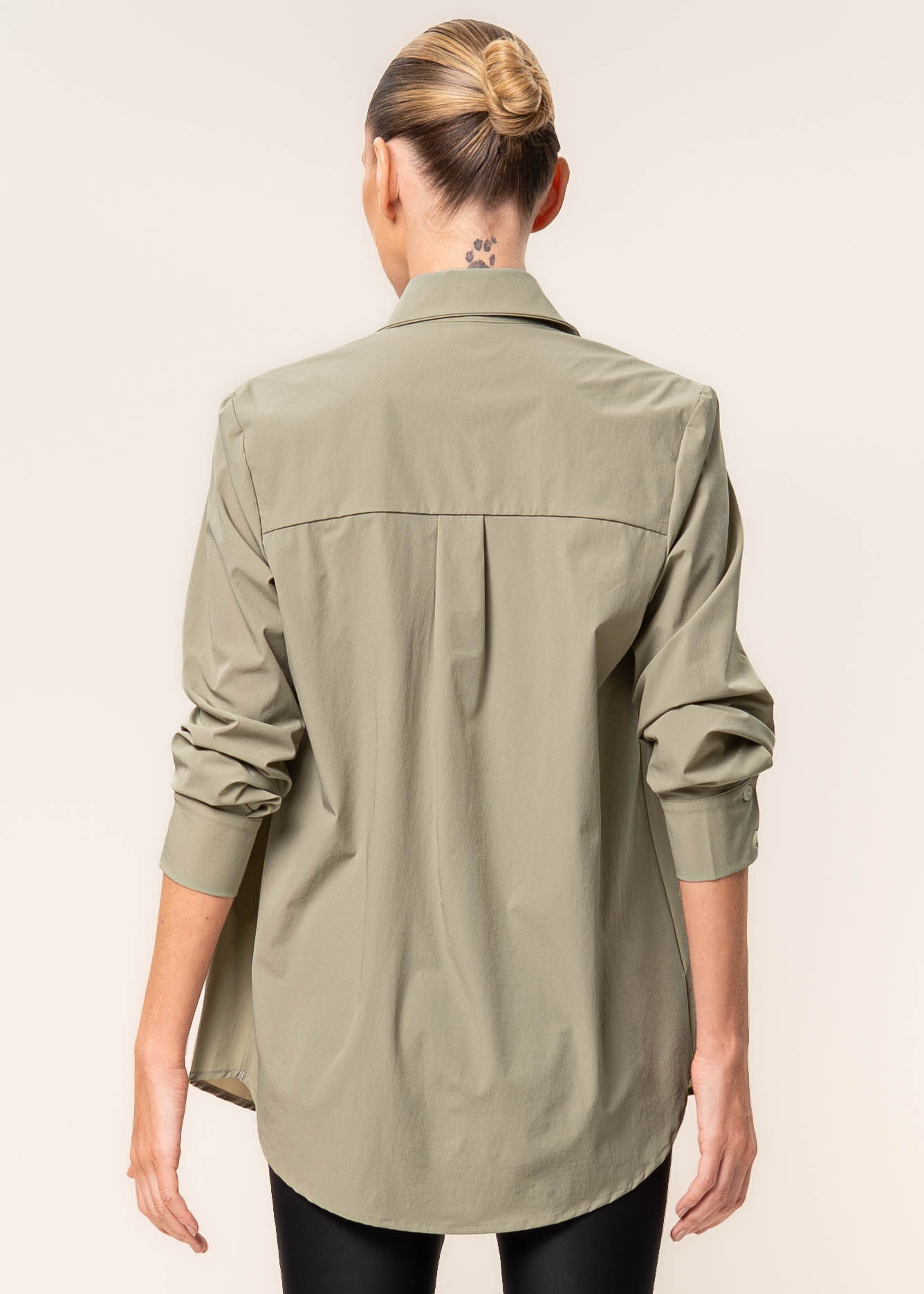 Camisa Feminina Kayla Overlap Vivame Bege - Imagem 2