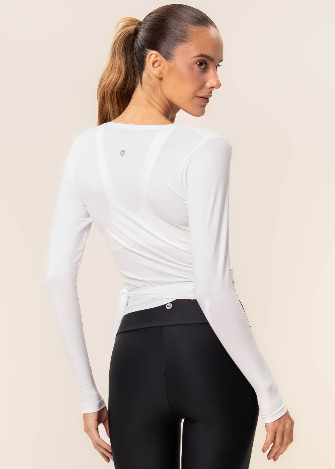 Blusa Transpassada Com Amarre Balance Vivame Branco - Imagem 2