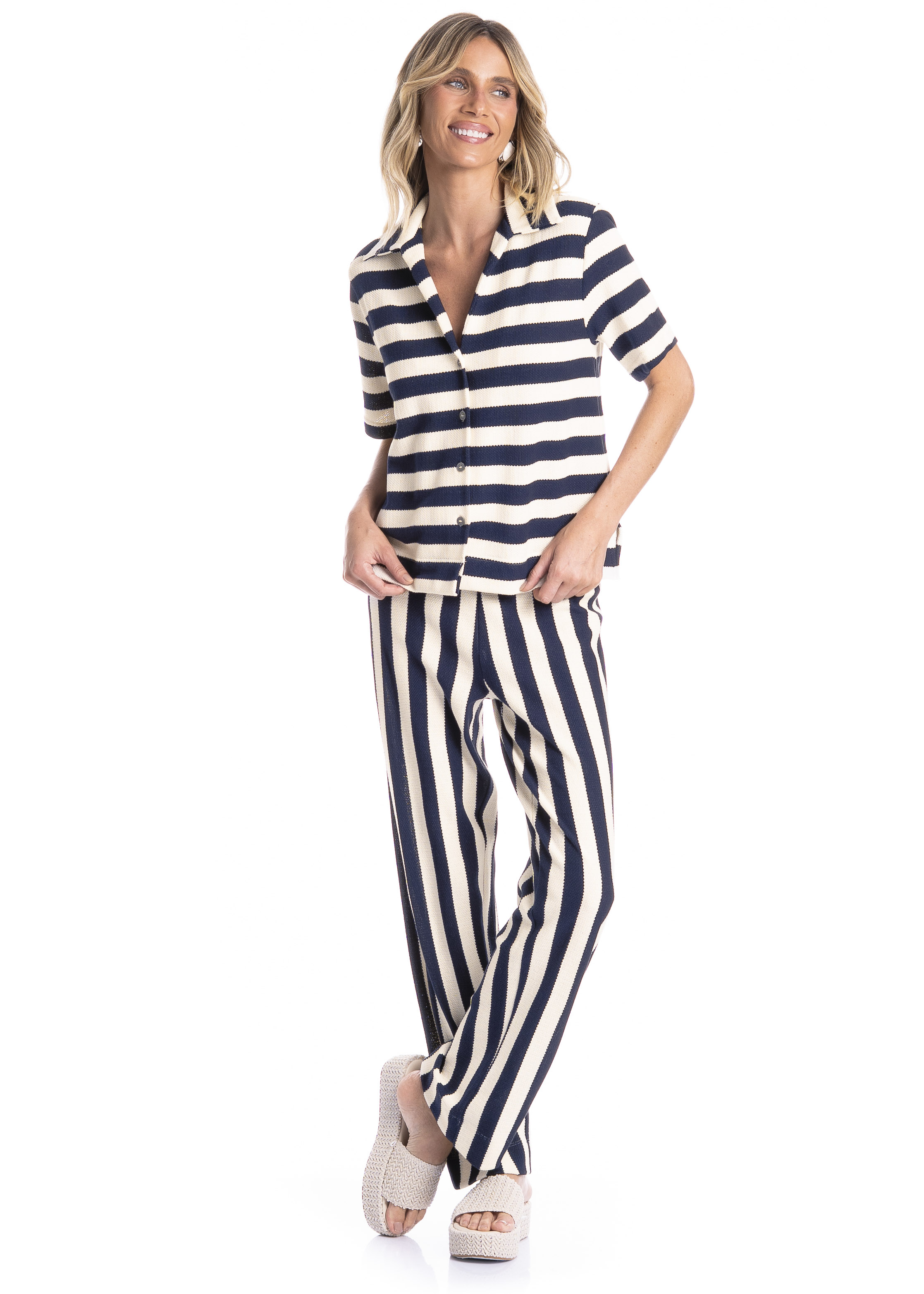Calça Feminina Heritage Azul-marinho - Imagem 1