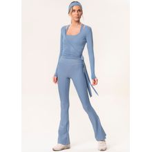 Calça Feminina Mini Flare Seamless Shape Balance Vivame Azul - Imagem 1