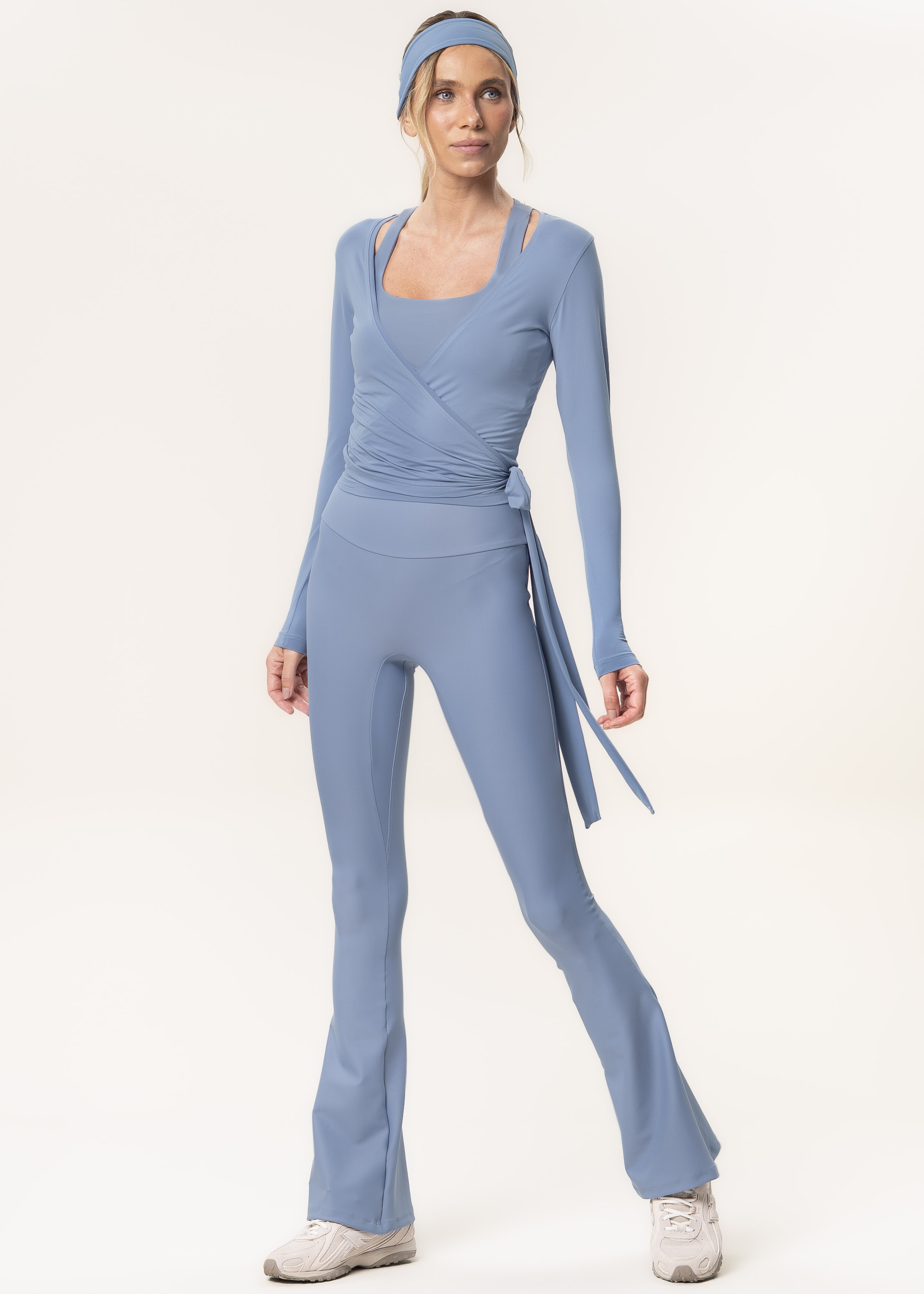 Calça Feminina Mini Flare Seamless Shape Balance Vivame Azul - Imagem 1