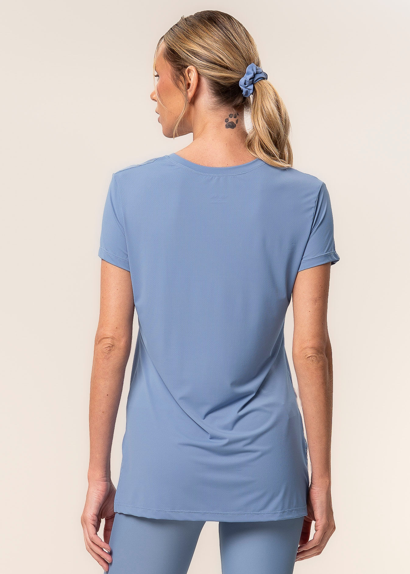 Camiseta Com Tela Balance Vivame Azul - Imagem 2