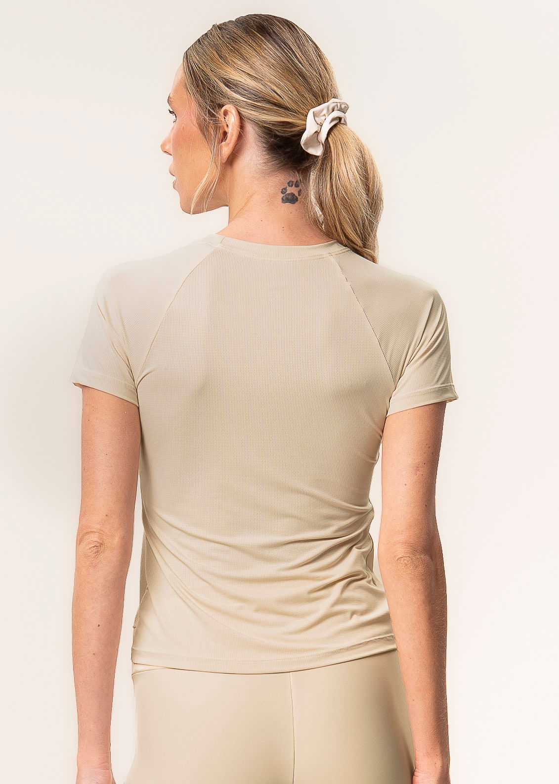 Camiseta Crop Balance Vivame Bege - Imagem 2