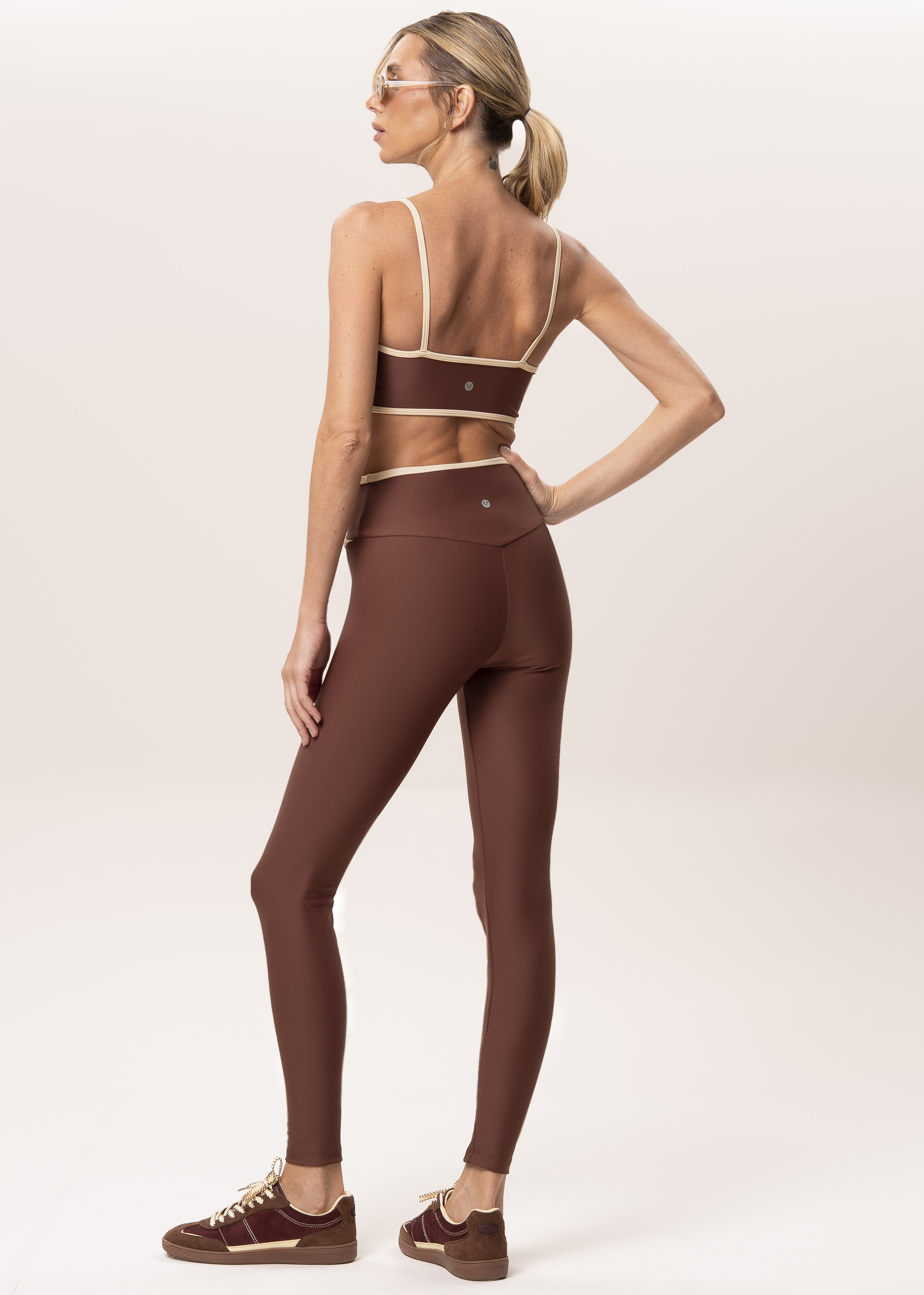 Calça Legging Wrap Shape Grip Vivame Marrom - Imagem 2