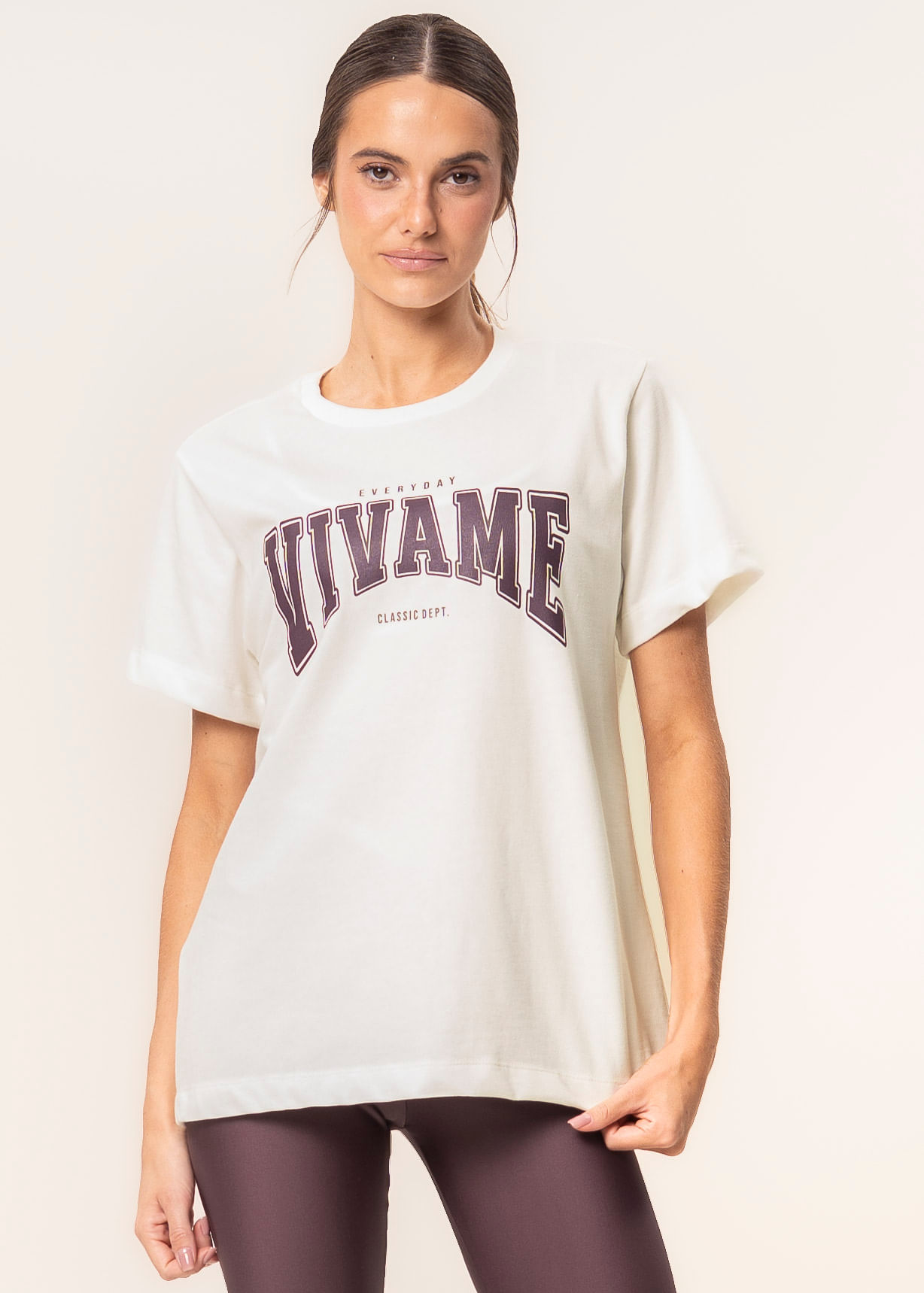 Camiseta Grip Vivame Bege - Imagem 1