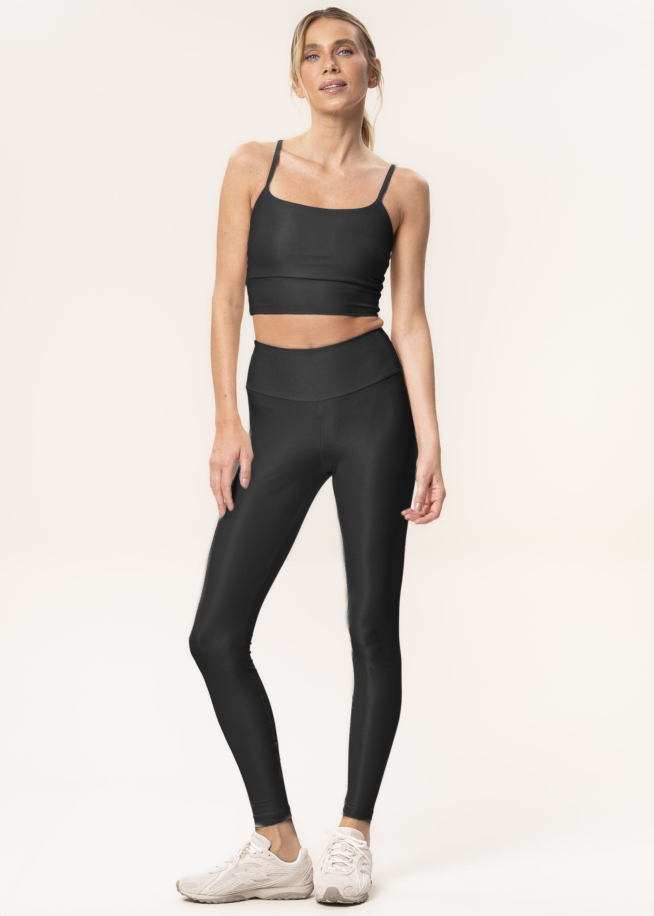 Calça Legging Essential Shape Glow Black Vivame Preto - Imagem 1