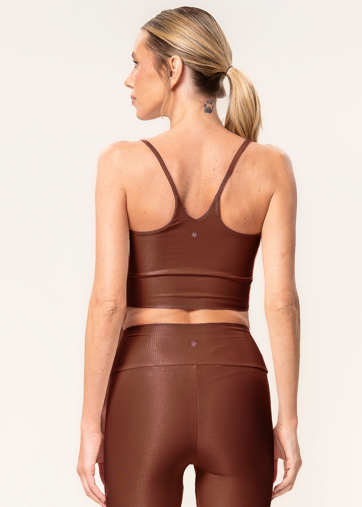 Top Alcinha Nadador Soft Glow Vivame Marrom - Imagem 2