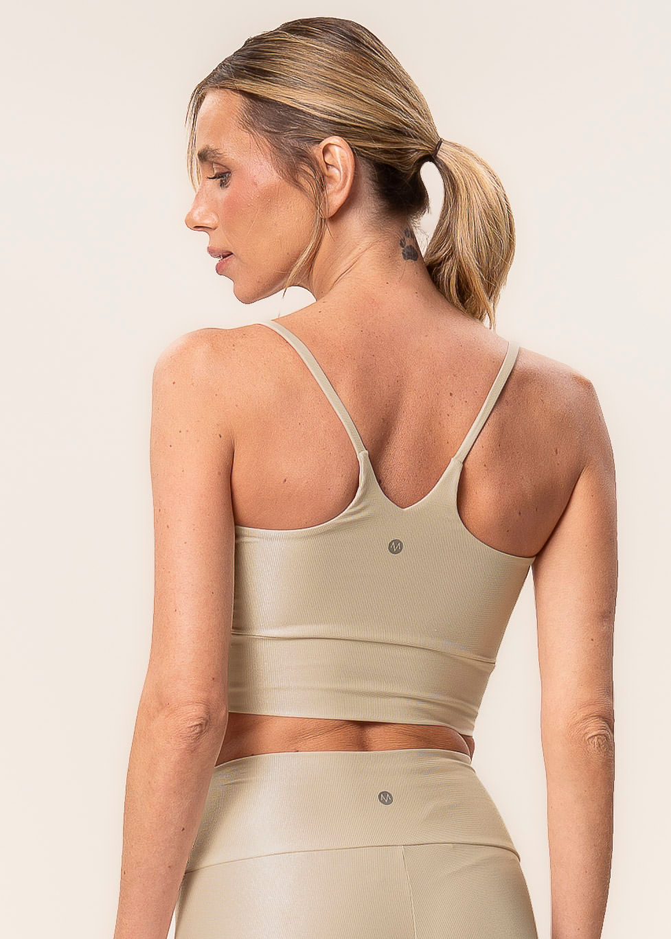 Top Alcinha Nadador Soft Glow Vivame Bege - Imagem 2