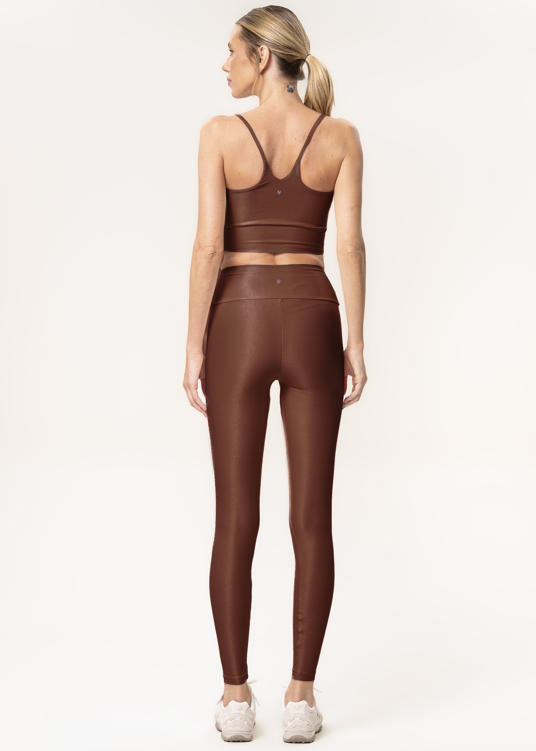 Calça Legging Essential Shape Soft Glow Vivame Marrom - Imagem 2