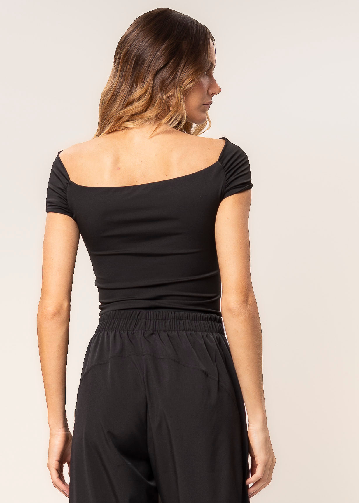 Blusa Trend Ombro A Ombro Contour Vivame Preto - Imagem 2