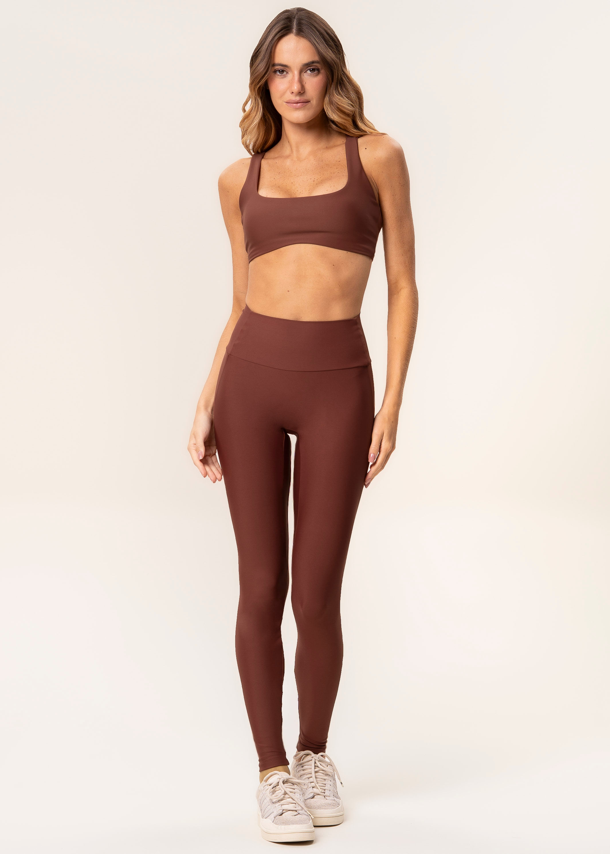 Calça Legging Seamless Shape Daily Vivame Marrom - Imagem 1