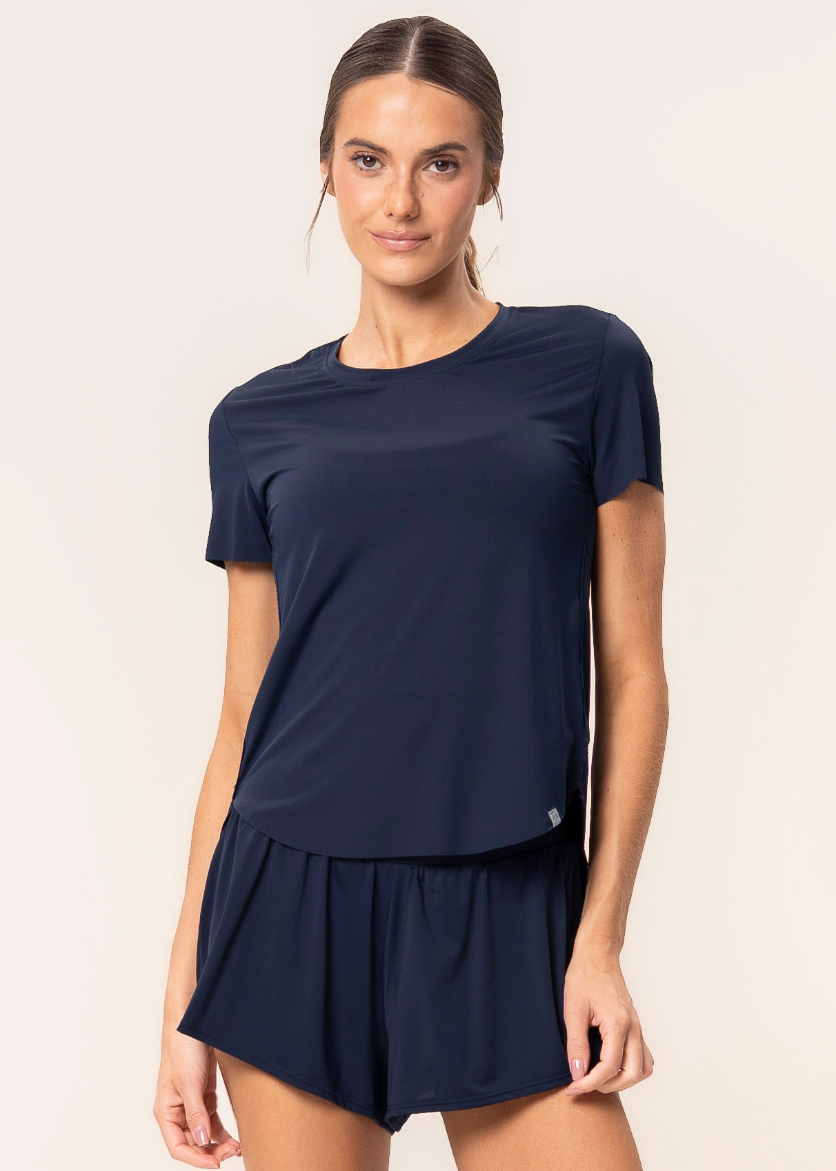 Camiseta Crop Daily Vivame Azul-marinho - Imagem 1