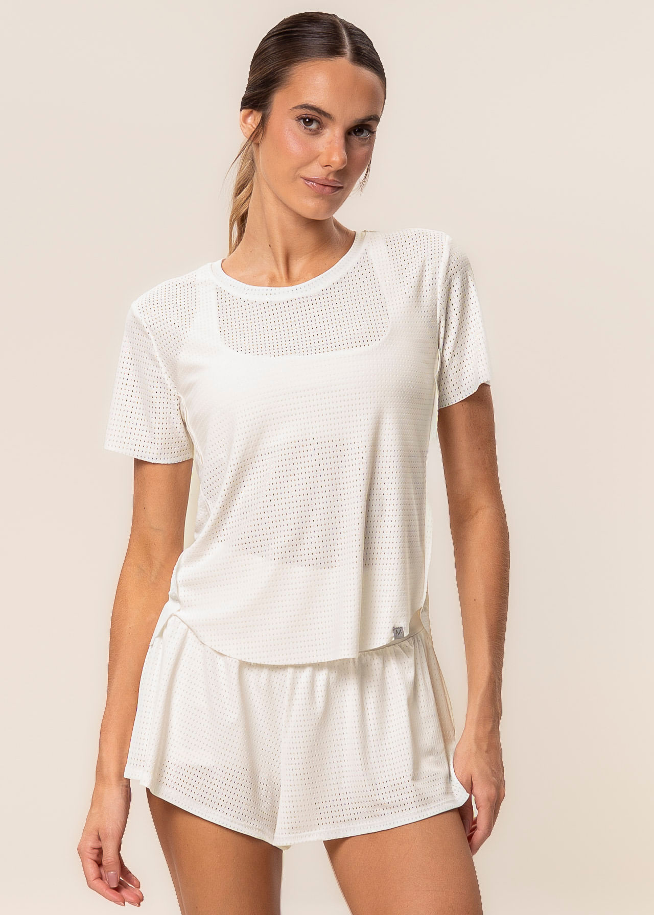 Camiseta Crop Daily Vivame Branco - Imagem 1