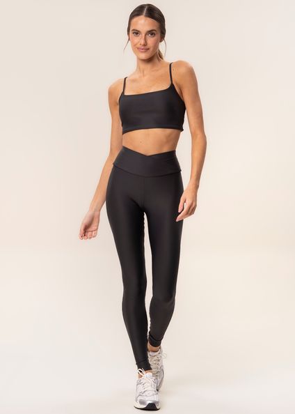 Calça Legging Wrap Shape Blushed Vivame Preto - Imagem 1