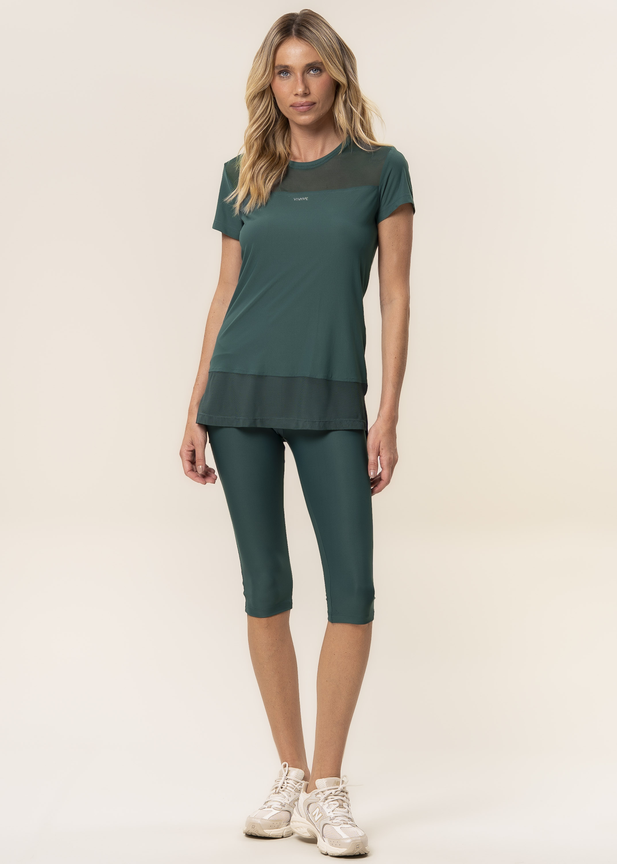 Calça Perfect Shape Capri Compress Vivame Verde - Imagem 1