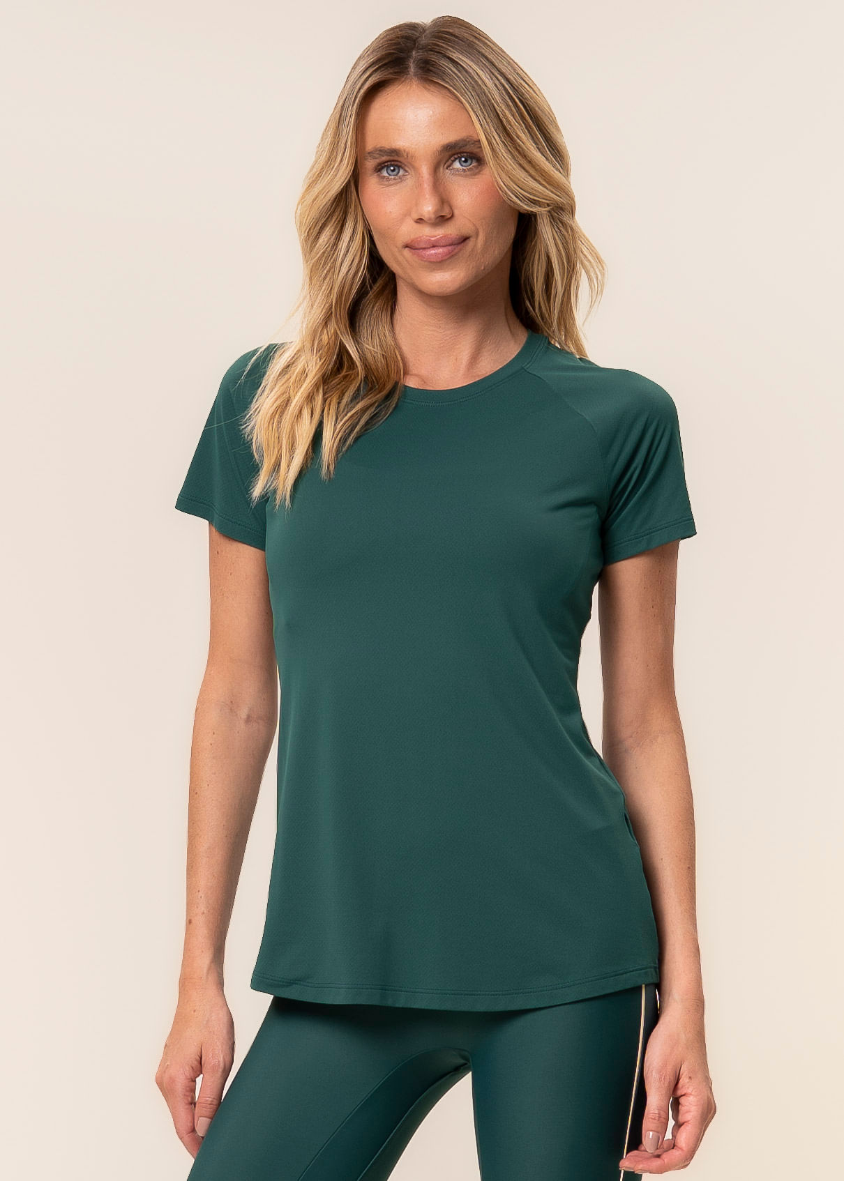 Camiseta Feminina Raglan Endurance Vivame Verde - Imagem 1