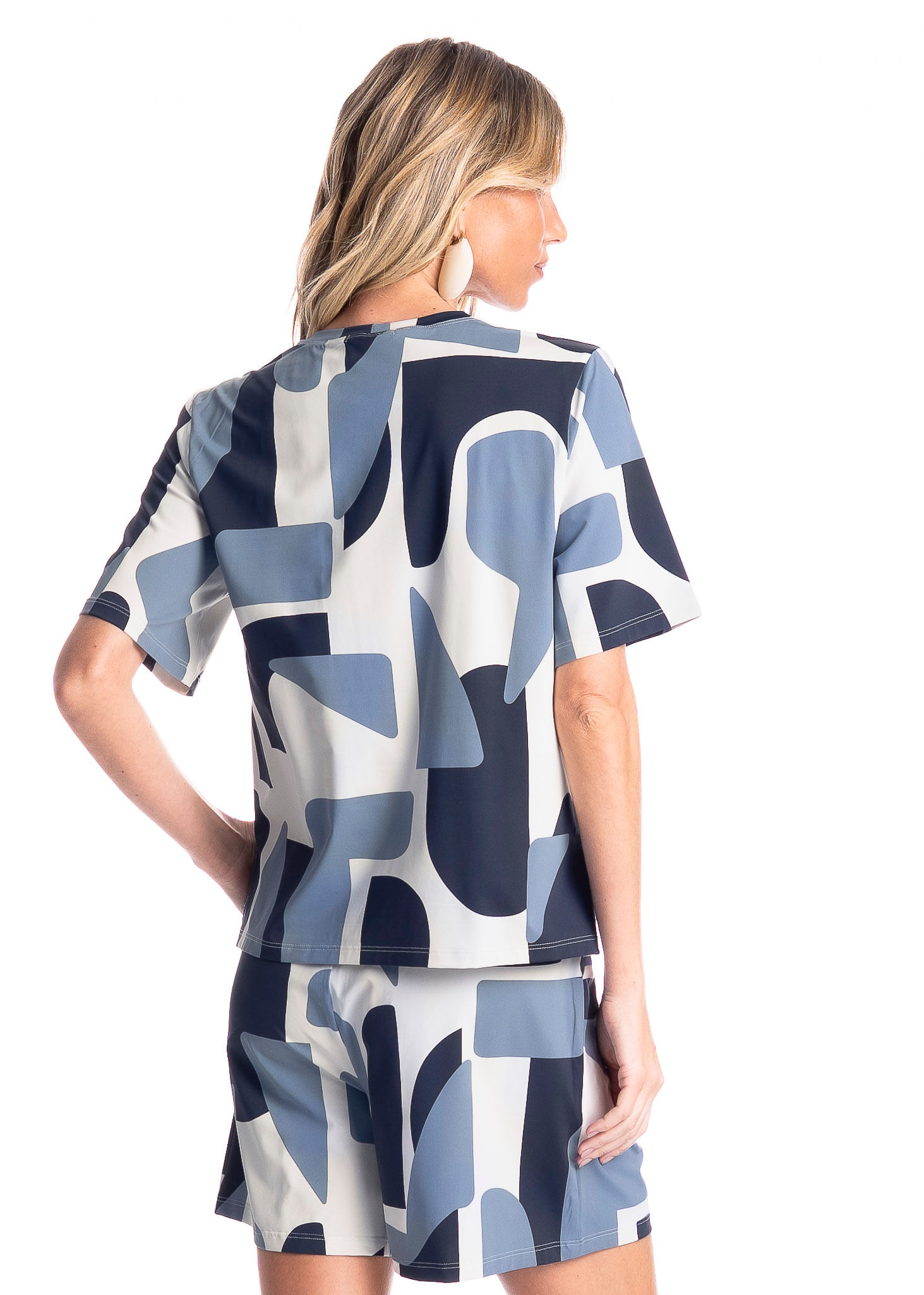 Blusa Ampla Feminina Índigo Azul-marinho - Imagem 2