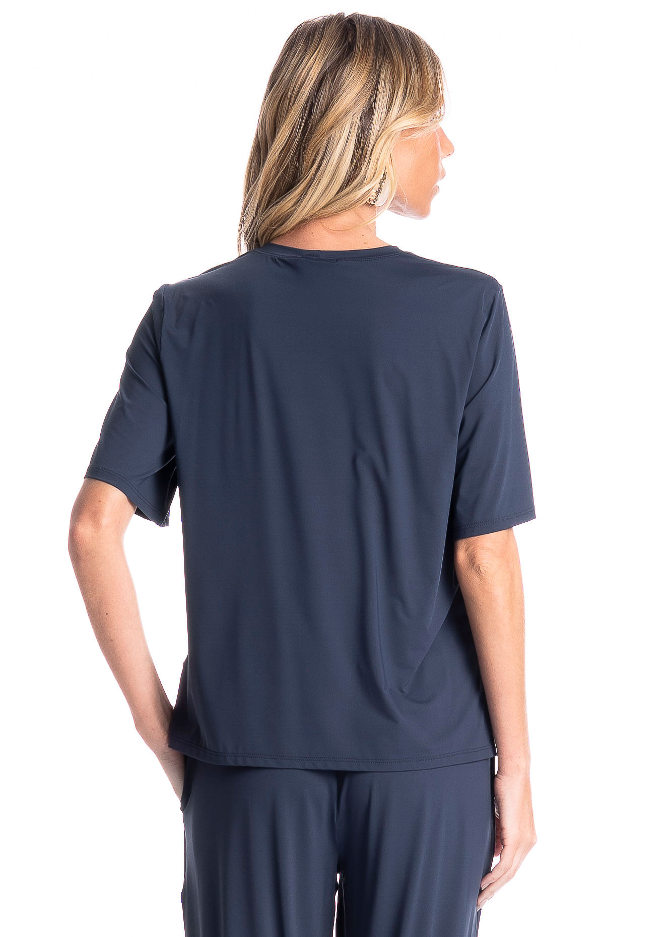Blusa Ampla Feminina Breeze Azul-marinho - Imagem 2
