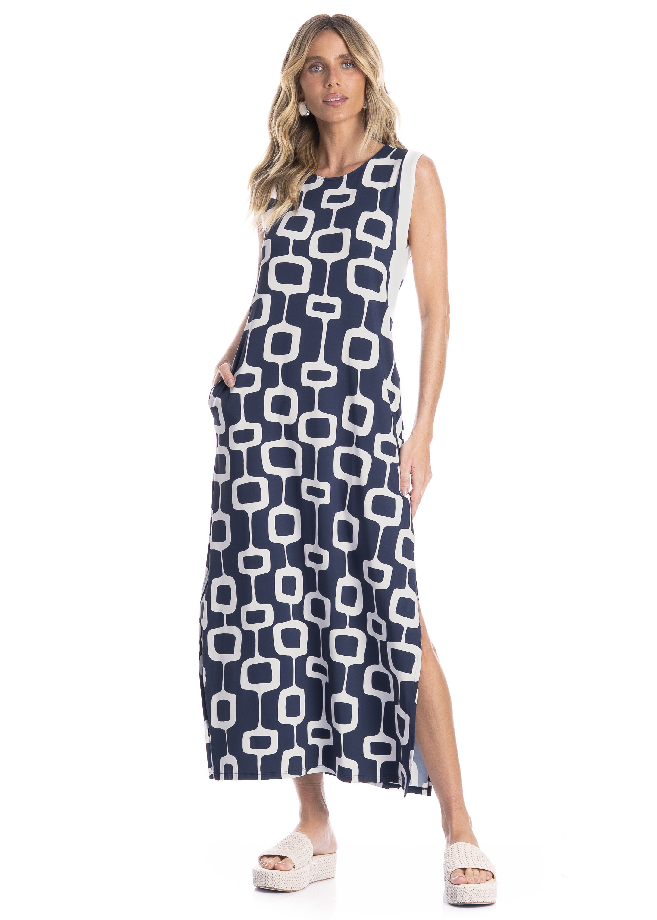 Vestido Feminino Regata Nós Azul-marinho - Imagem 1