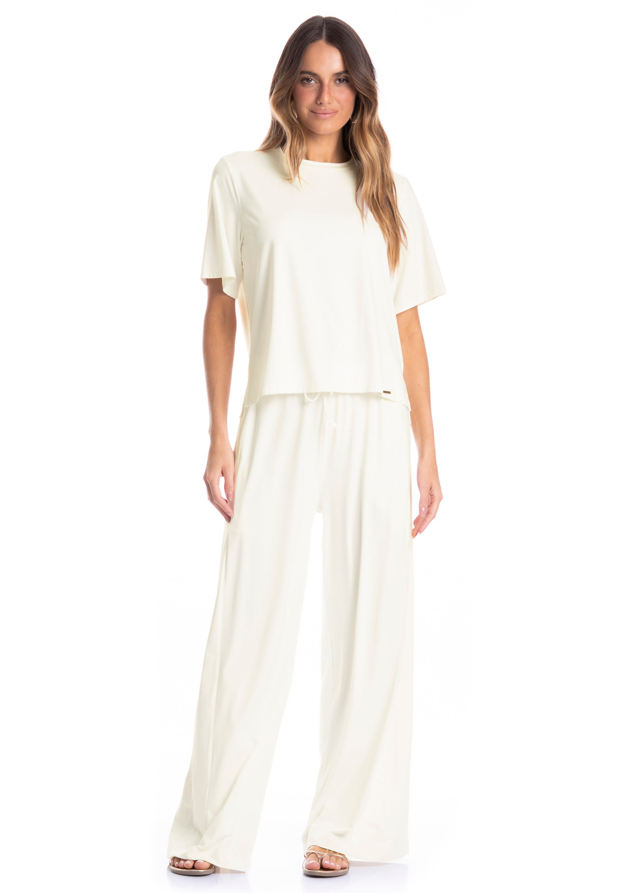 Calça Feminina Málaga Madrid Branco - Imagem 1