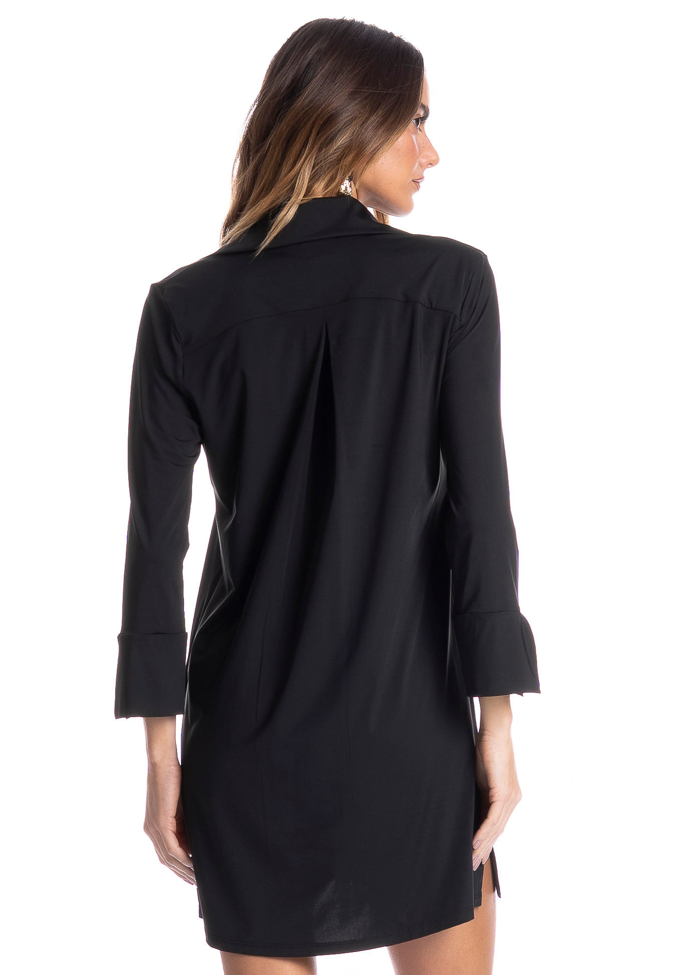 Camisa Feminina Manga 3/4 Lisa Madrid Preto - Imagem 2