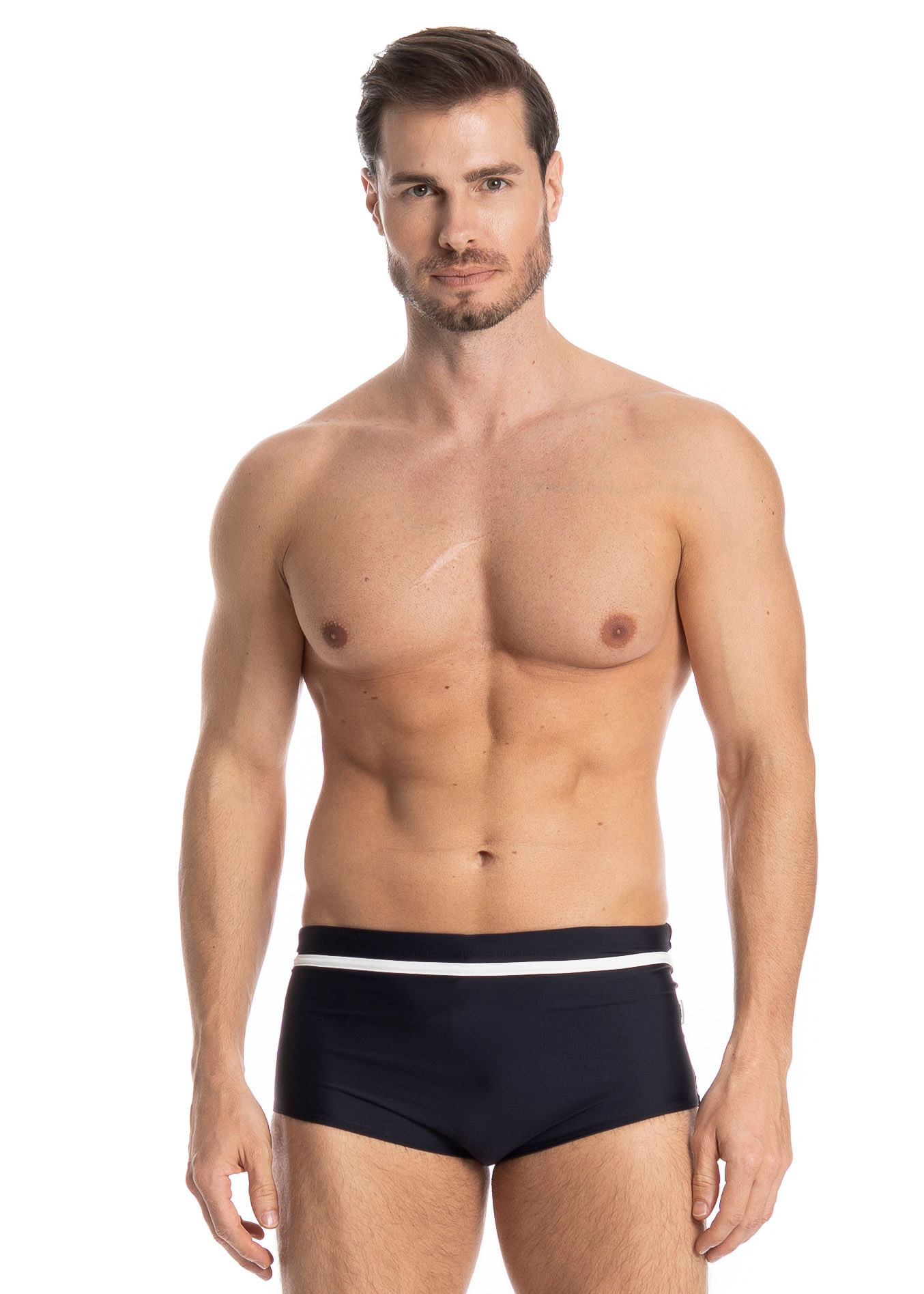 Sunga Masculina Bicolor Madri Preto - Imagem 1