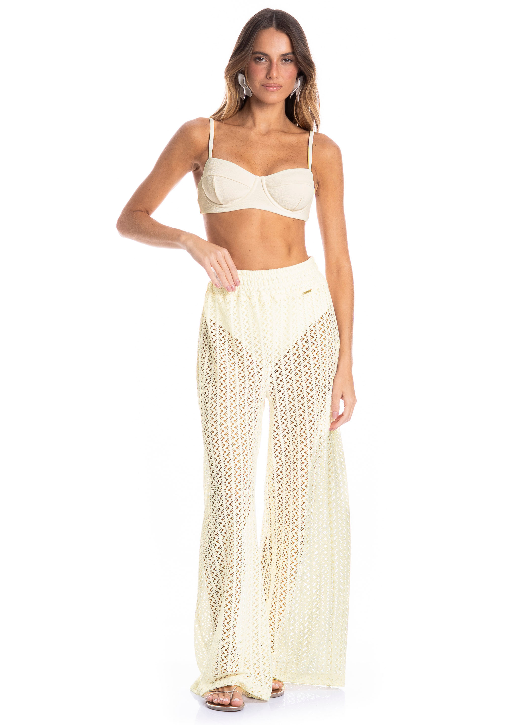 Calça Feminina Oásis Branco - Imagem 1