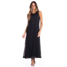 Vestido Feminino Regata Evasê Oásis Preto - Imagem 1