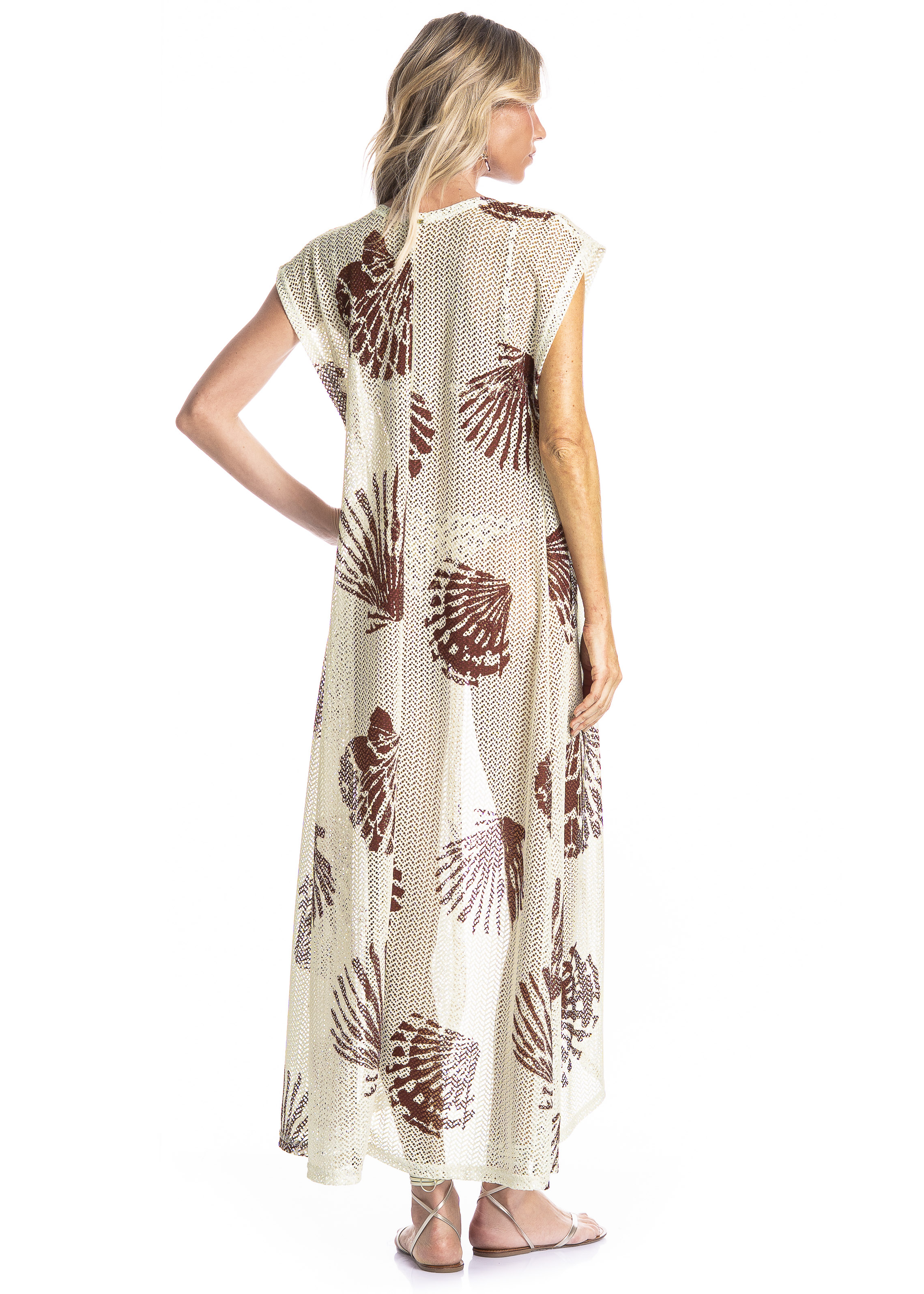 Kaftan Conchas Marrom - Imagem 2